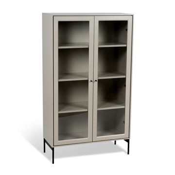 Vitrine Volt 130 cm beige - Détails en noir - Mavis