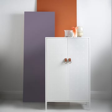 Armoire Francis - blanc, cuir - Maze