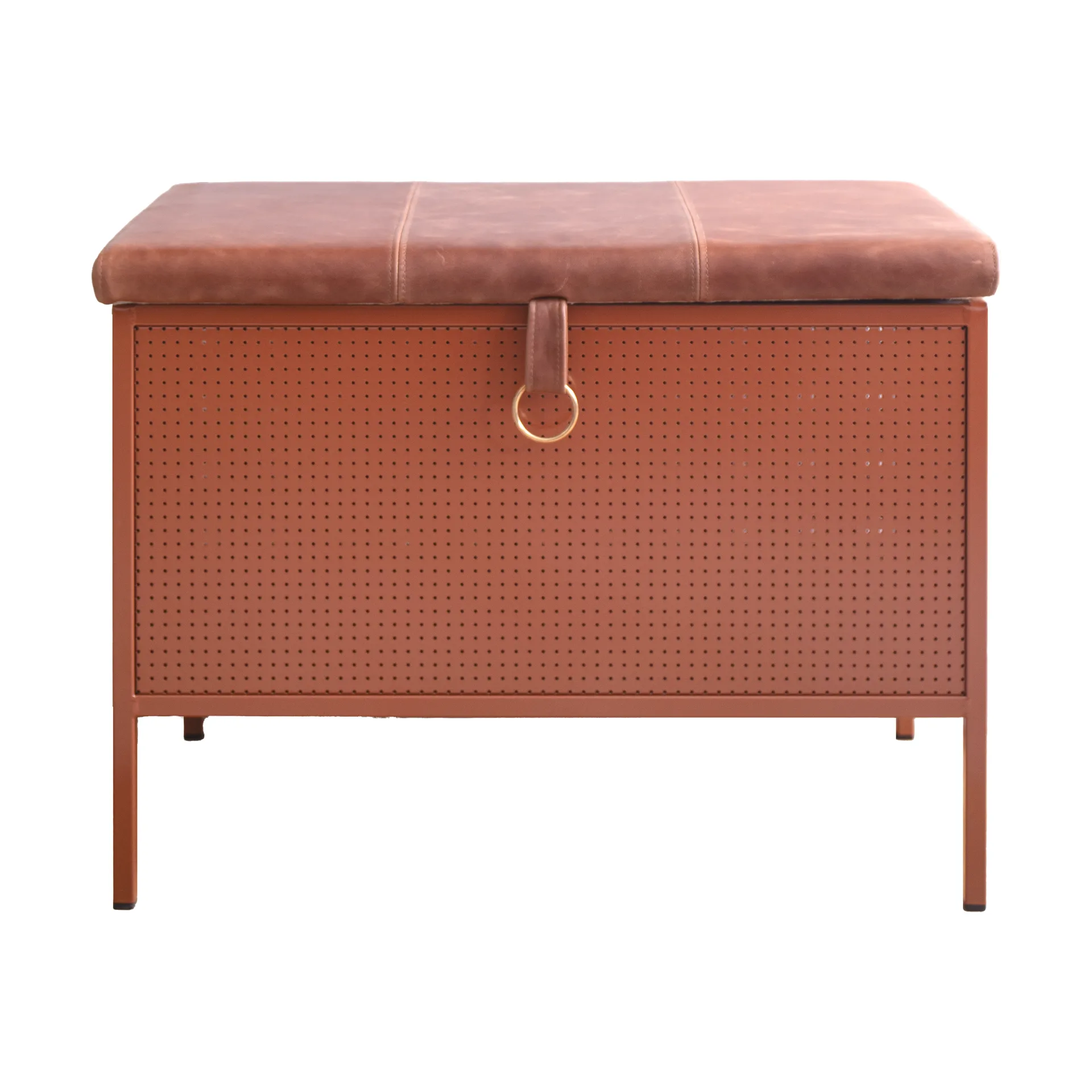 Banc de rangement Frank, Cinnamon-vintage cognac Maze
