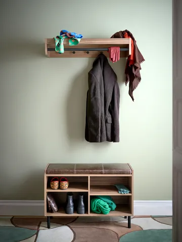 Banc de rangement Gentle - Noyer, 78x53x35 cm - Maze