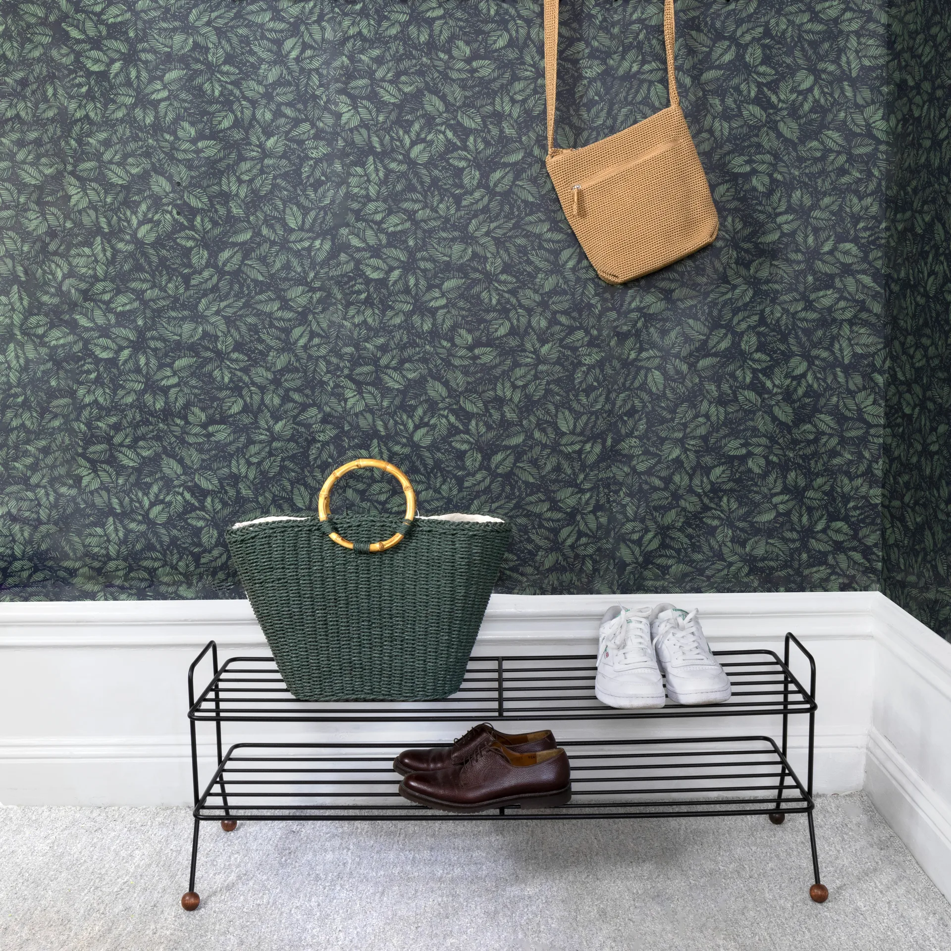 Bill Shoe Shelf L, Noir-marron foncé Maze