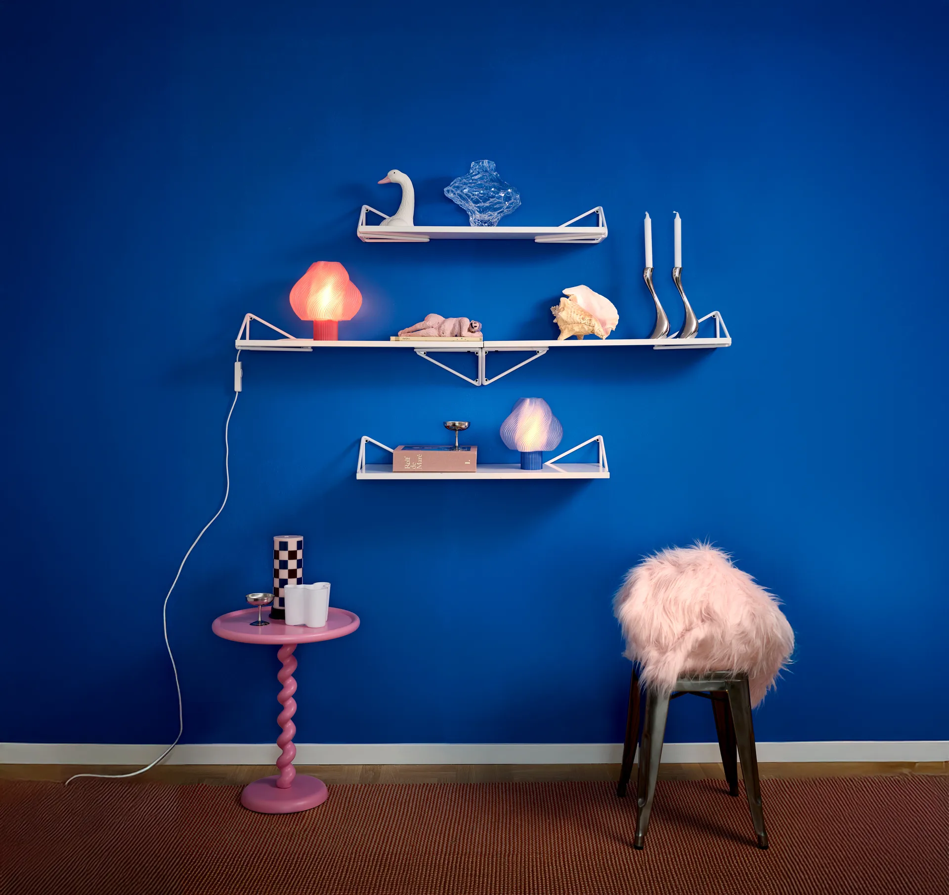 Équerres Pythagoras XL, lot de 2, Porcelain white Maze