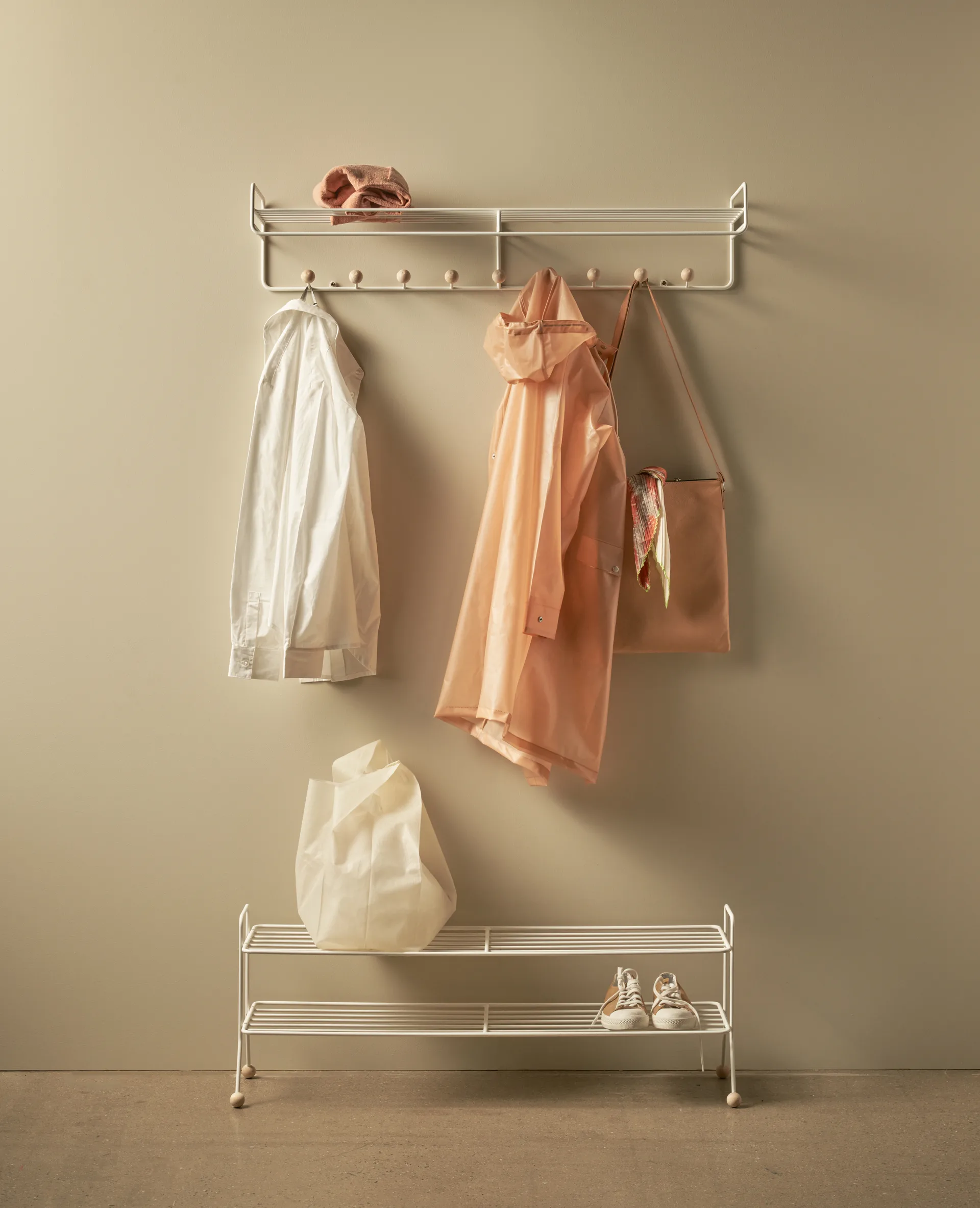 Étagère à chapeaux Bill Hat Rack L, Greige Maze