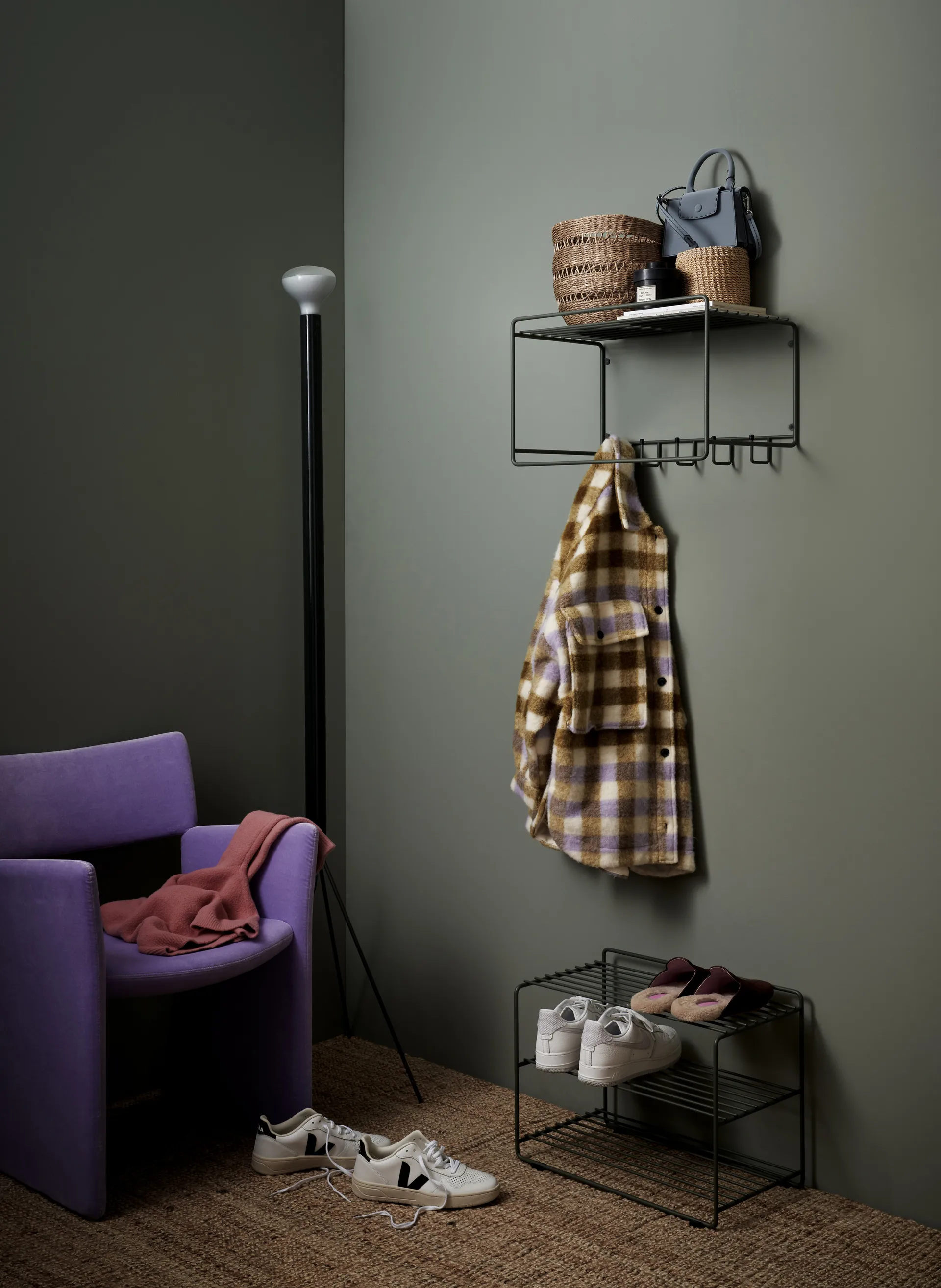 Etagère à chapeaux Uptown, Vert Maze