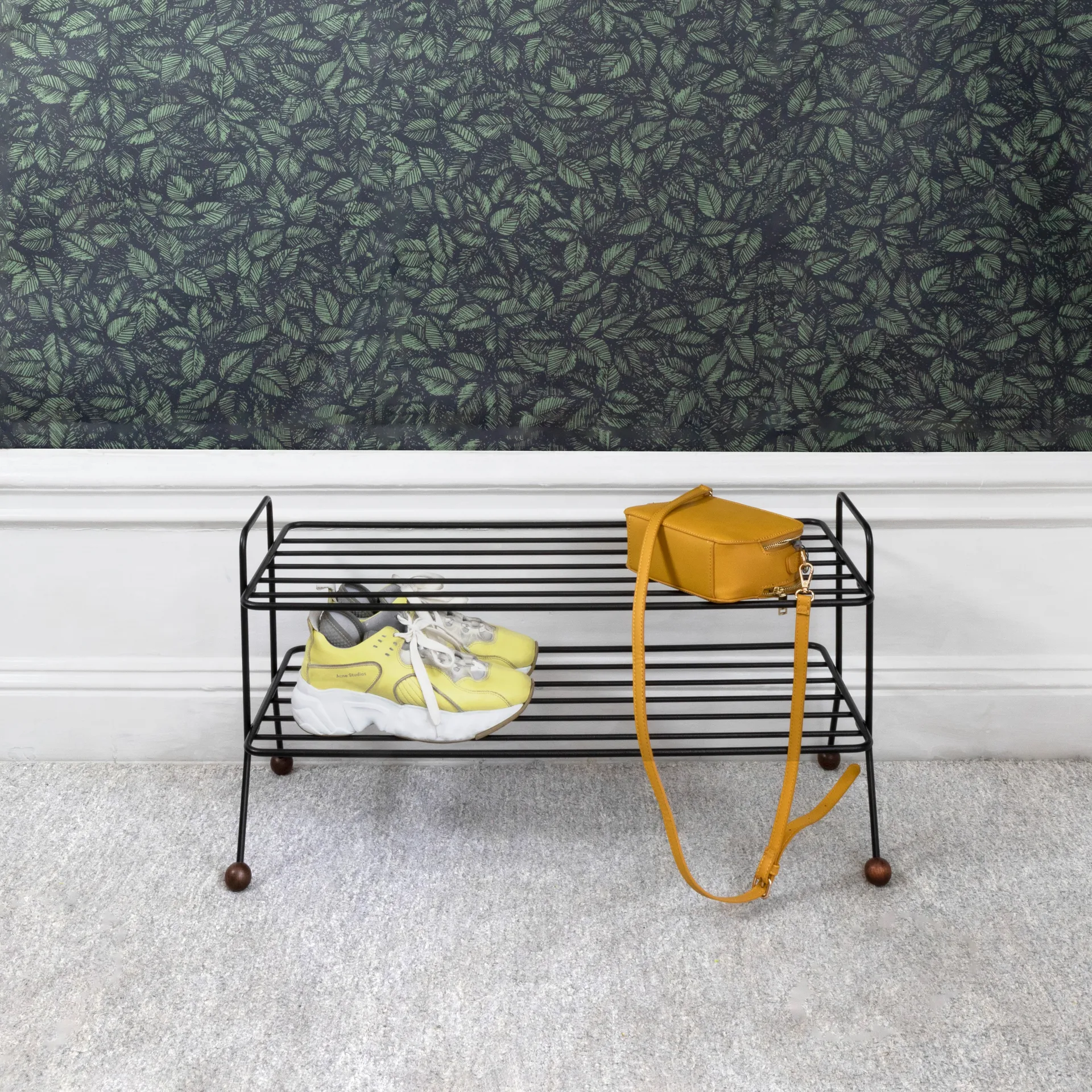 Etagère à chaussures Bill, Noir-marron foncé Maze