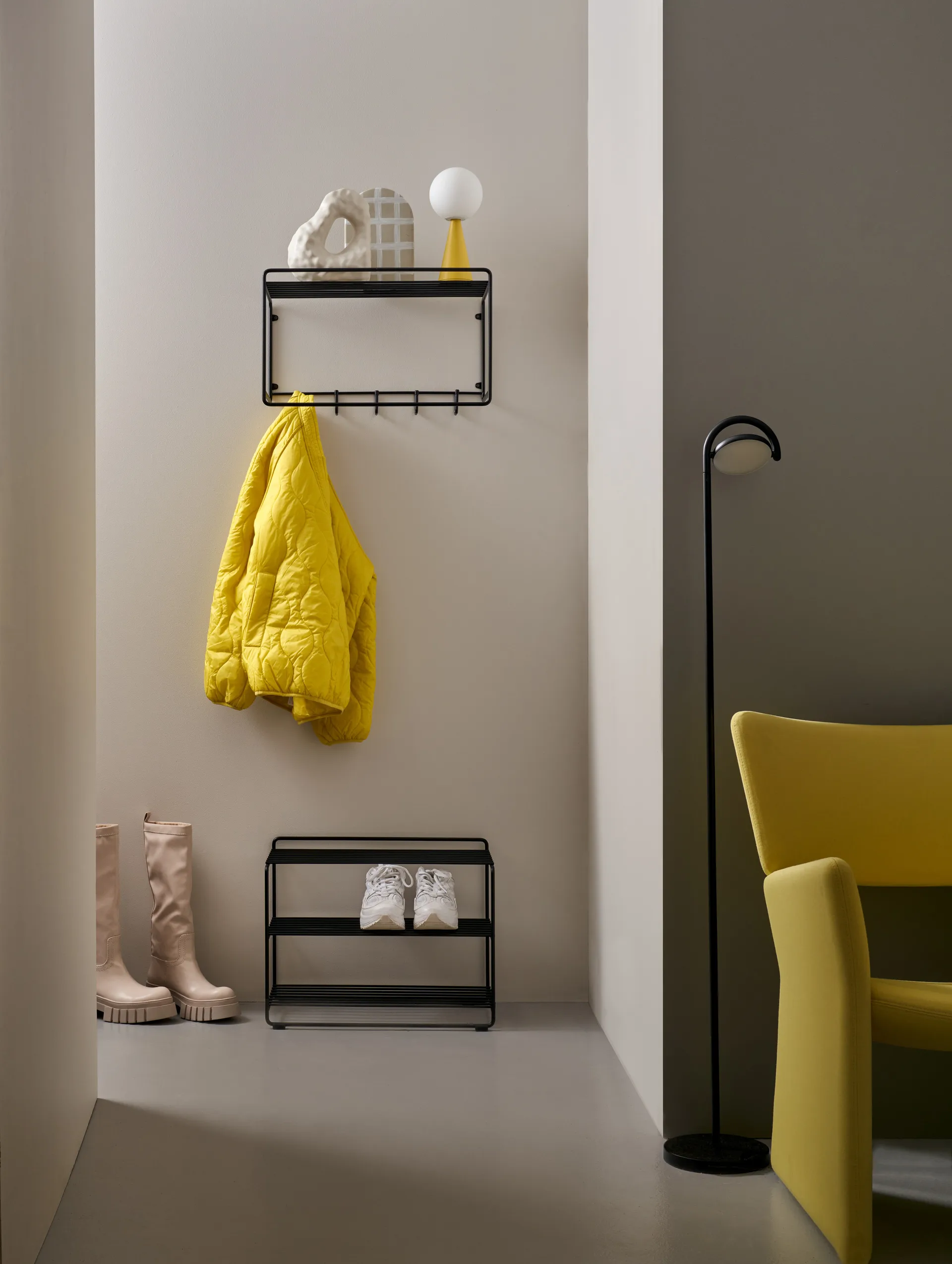 Etagère à chaussures Downtown, Noir Maze