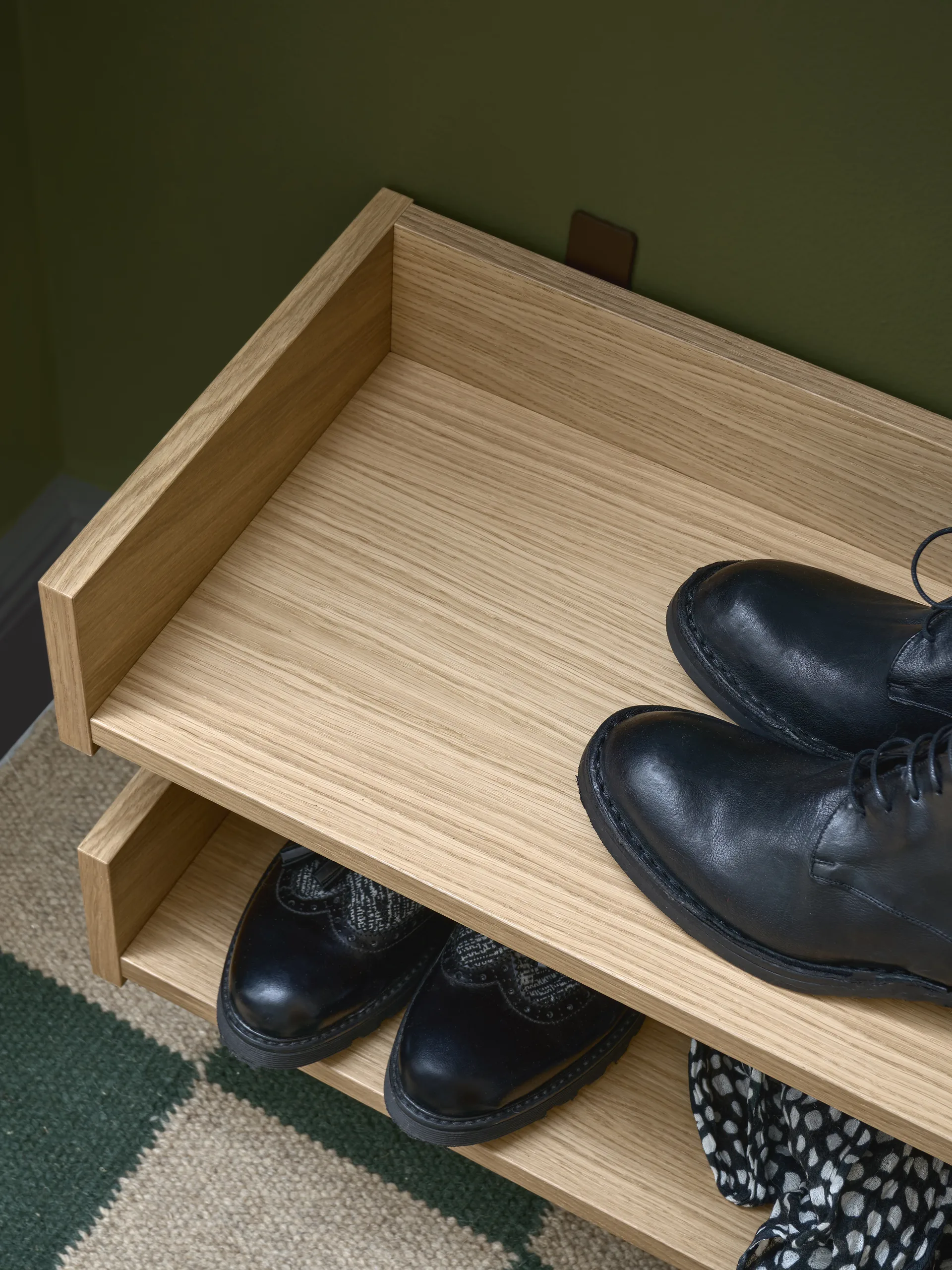 Étagère à chaussures Gentle, Chêne, 78x8x30 cm Maze