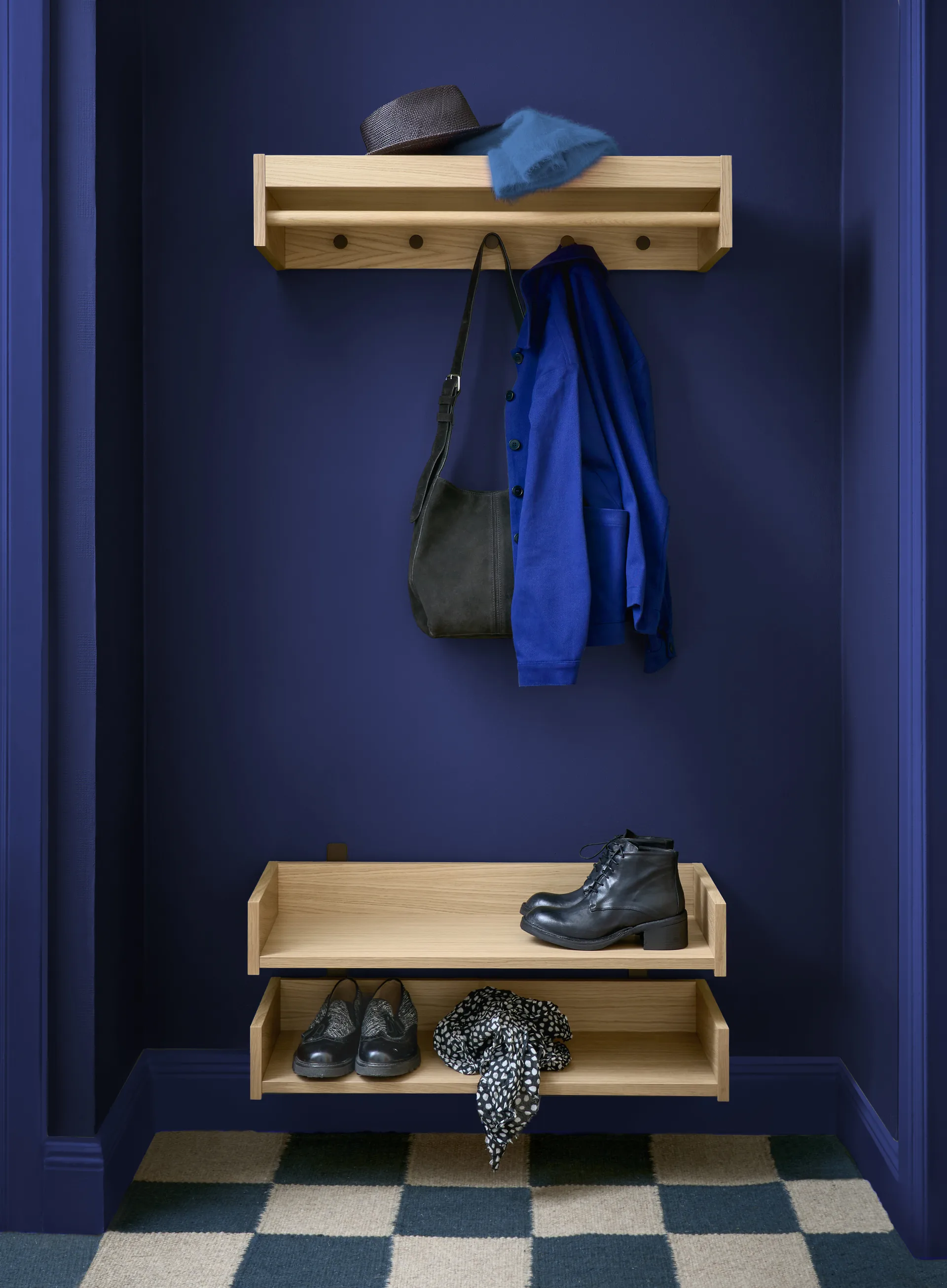 Étagère à chaussures Gentle, Chêne, 78x8x30 cm Maze