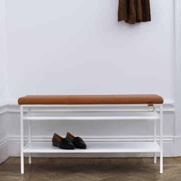 Étagère à chaussures Nancy - blanc-cognac - Maze