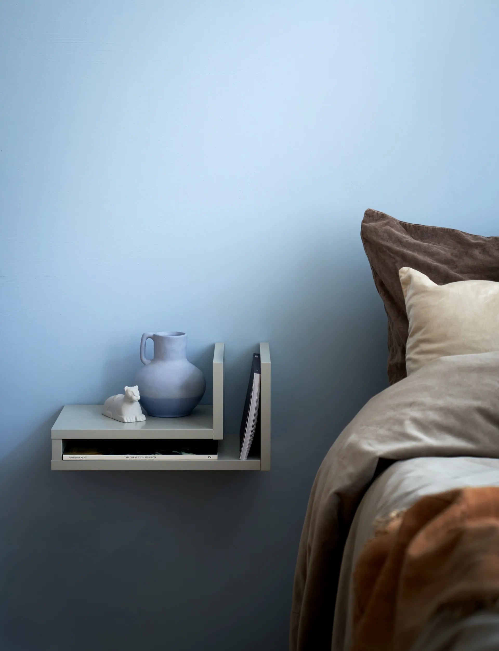 Étagère murale F-shelf gris soie, Étagère de gauche Maze