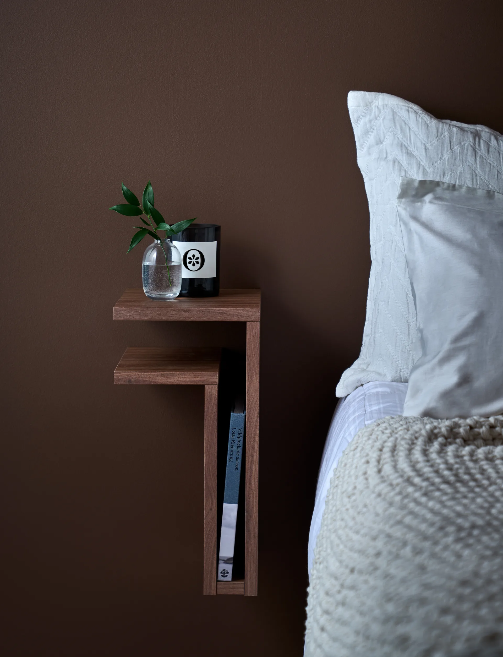 Etagère murale F-shelf noyer, Etagère à gauche Maze