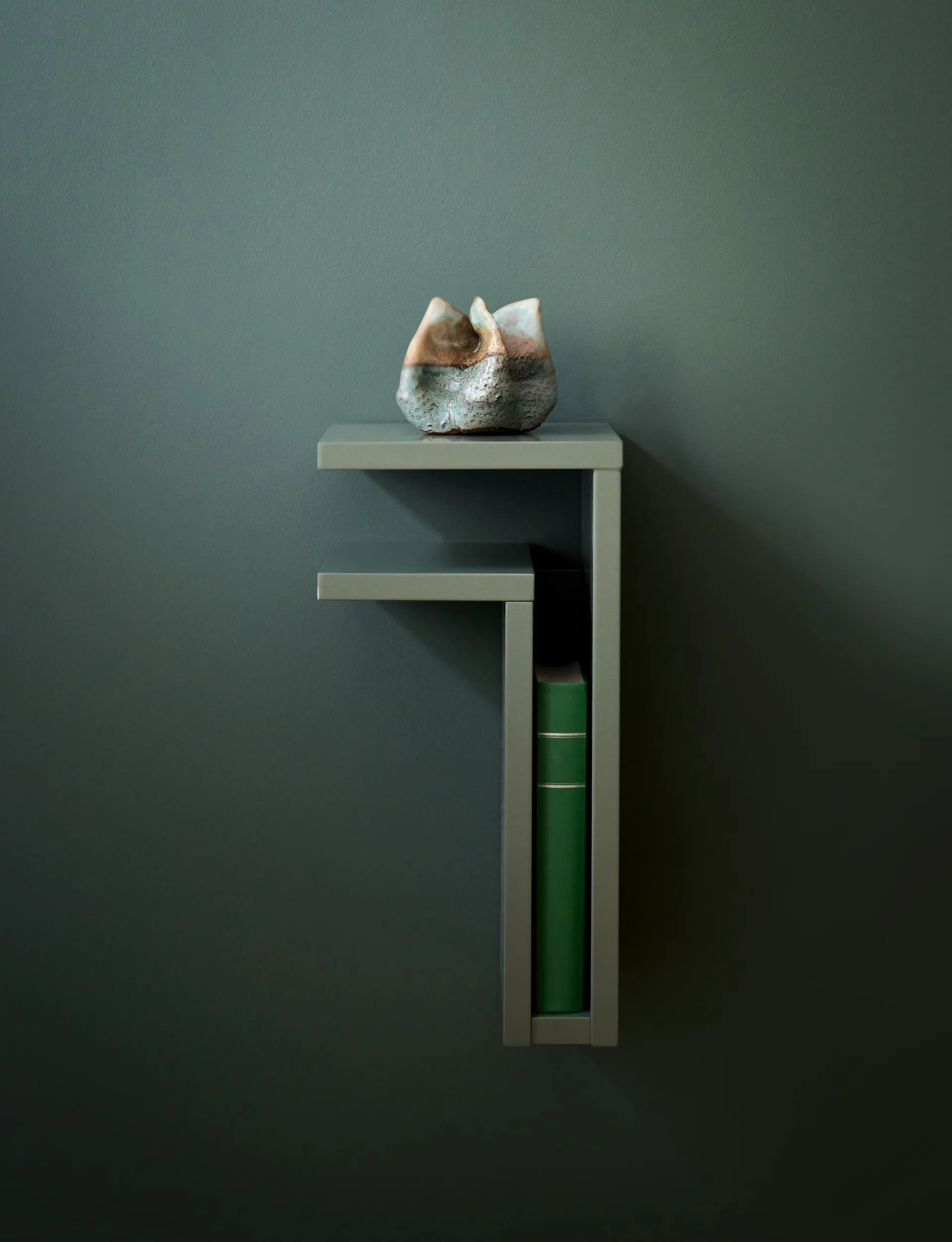 Étagère murale F-shelf vert gris, Étagère de gauche Maze
