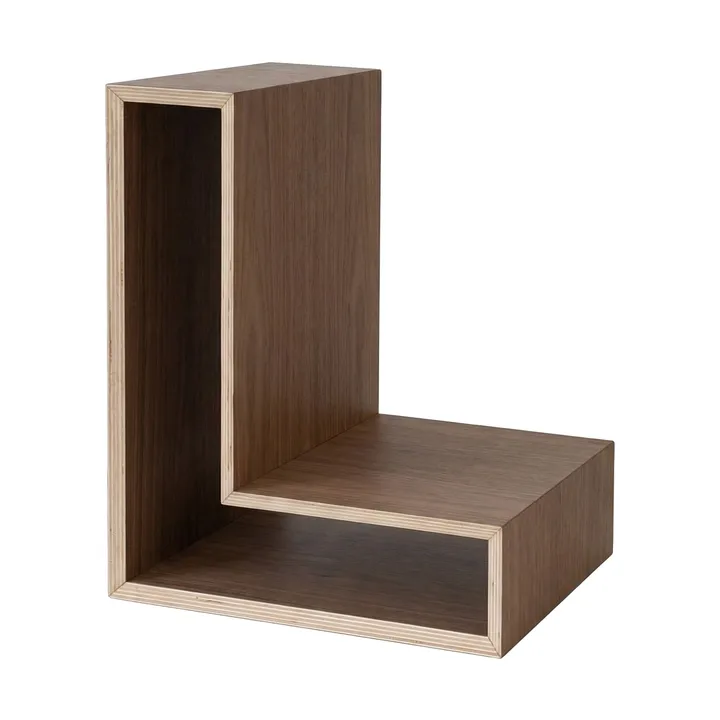 Étagère murale L-shelf - Noyer, 30x38x29 cm - Maze