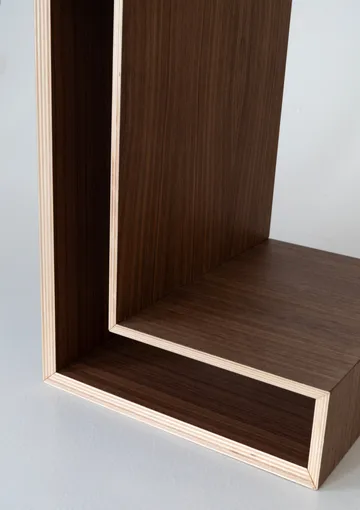 Étagère murale L-shelf - Noyer, 30x38x29 cm - Maze