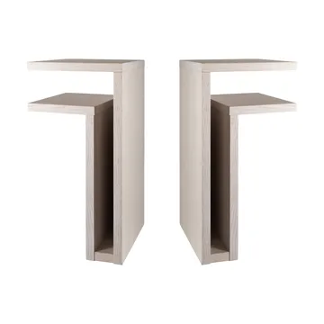 F-shelf étagère murale chêne blanc droite + gauche 2 parties - Maze