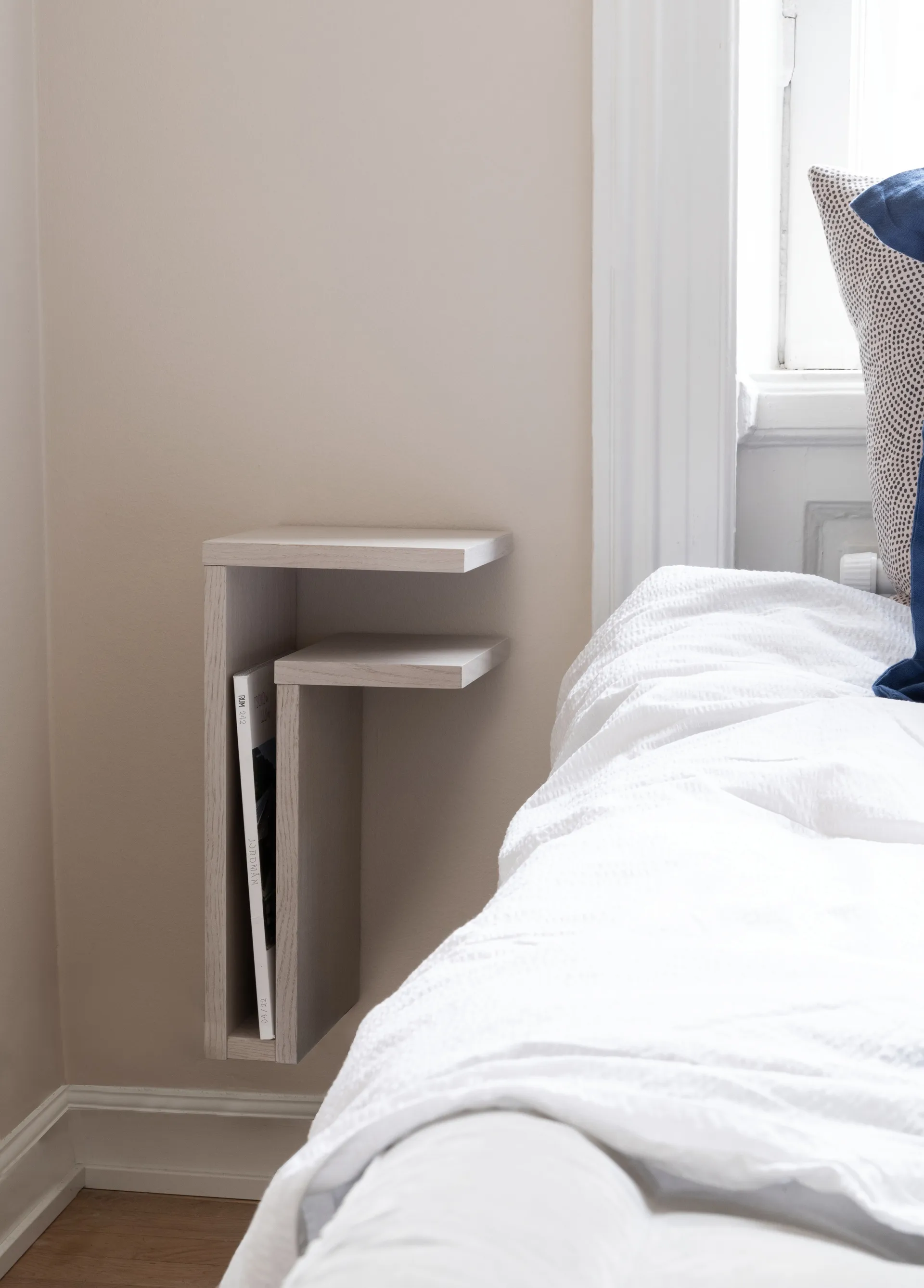 F-shelf étagère murale chêne blanc droite + gauche 2 parties Maze