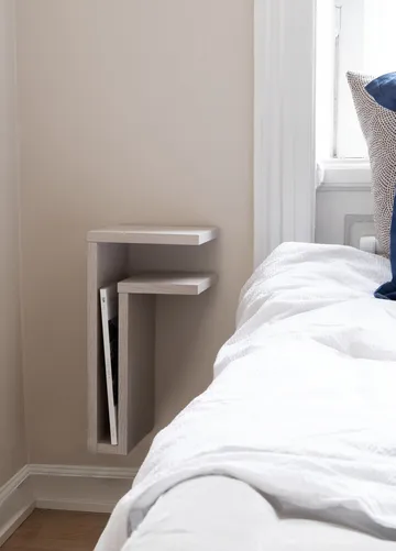F-shelf étagère murale chêne blanc droite + gauche 2 parties - Maze