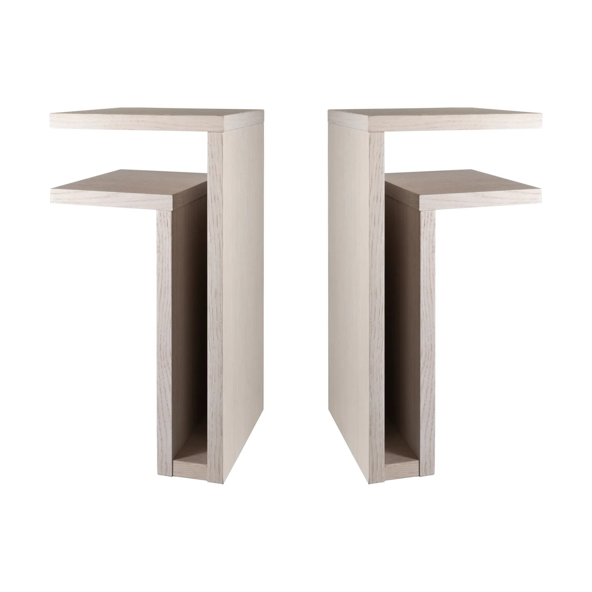 F-shelf étagère murale chêne blanc droite + gauche 2 parties Maze