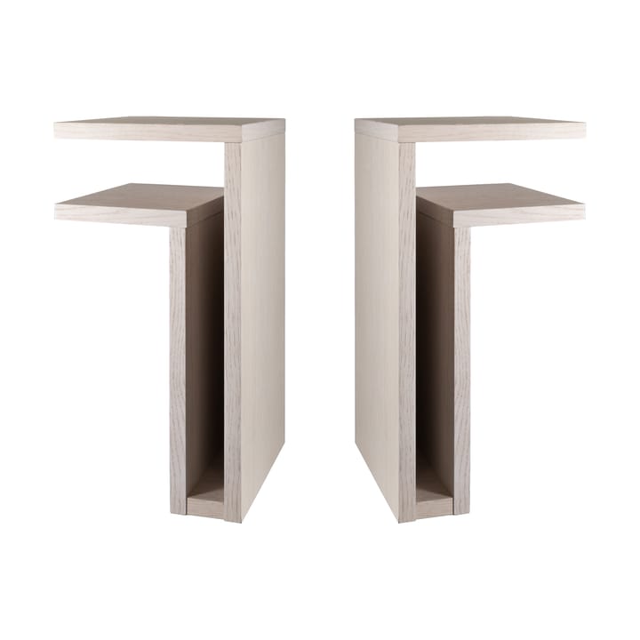F-shelf étagère murale chêne blanc droite + gauche 2 parties - undefined - Maze