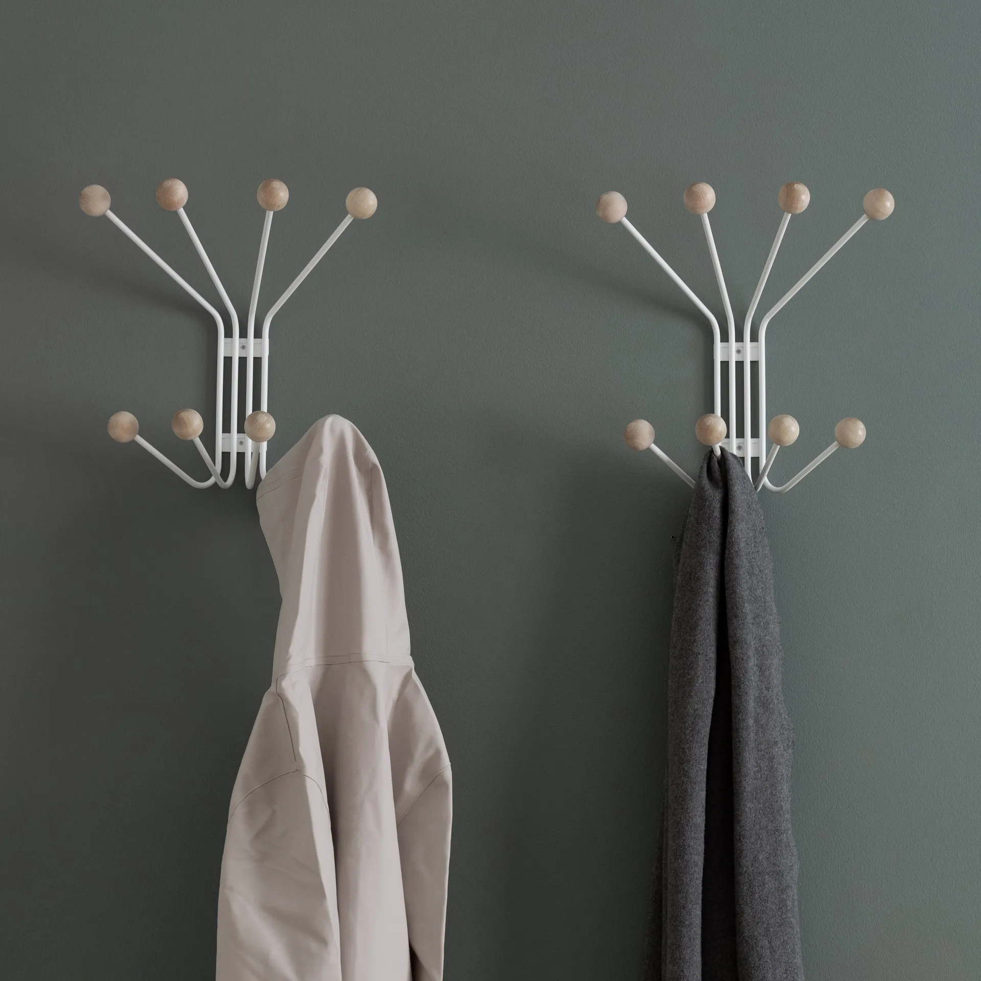 Patère Bill S, blanc Maze