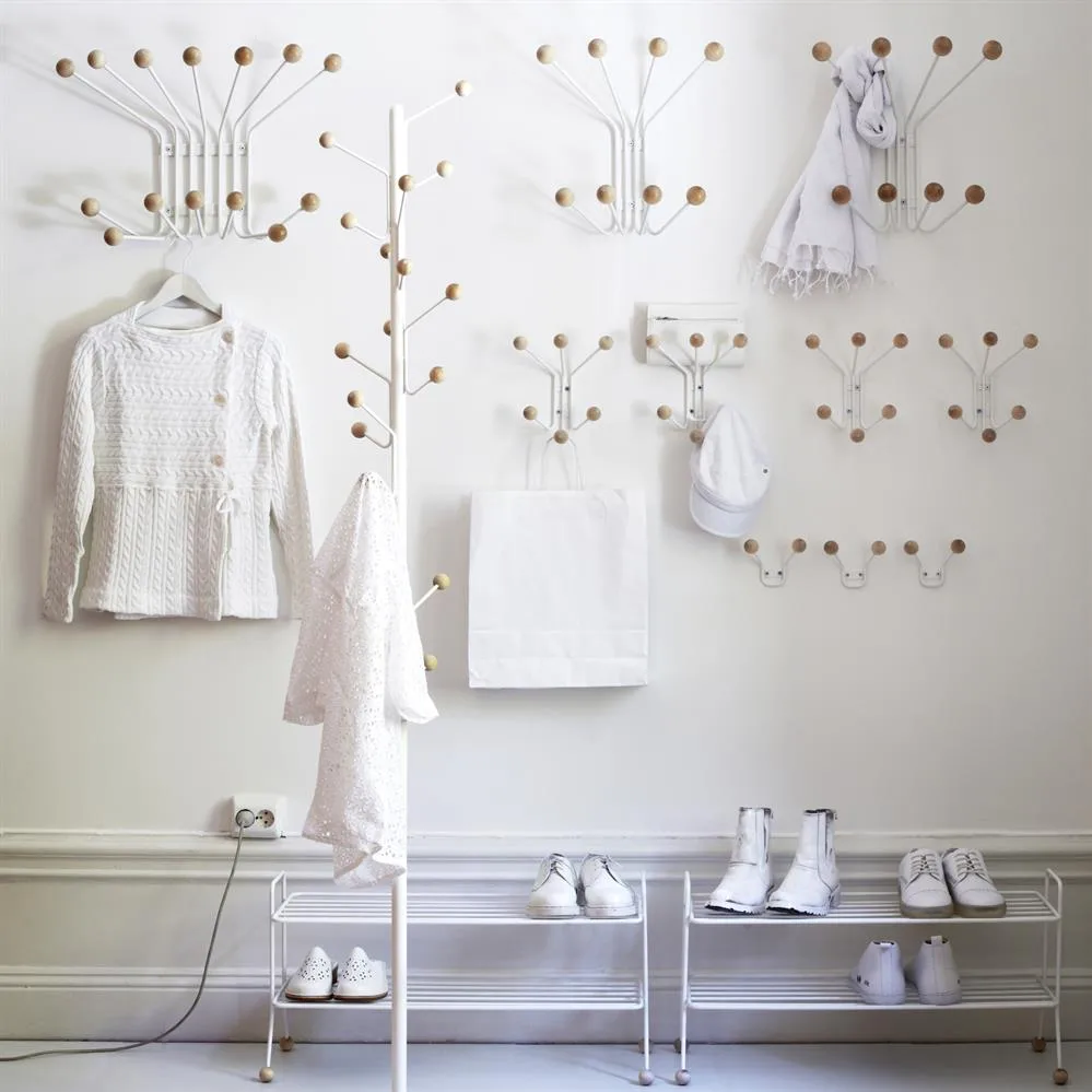 Patère Bill S, blanc Maze