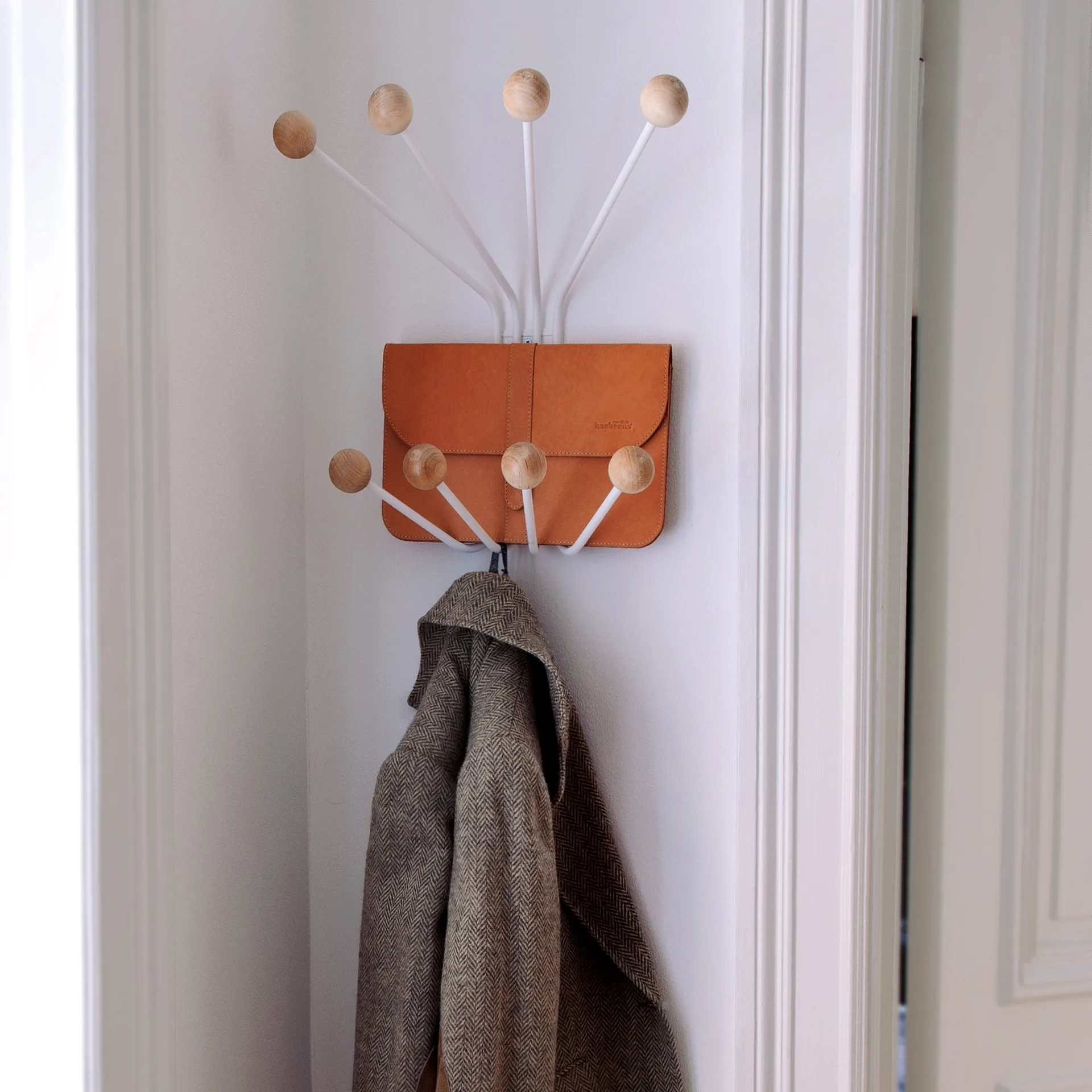 Patère Bill S, blanc Maze