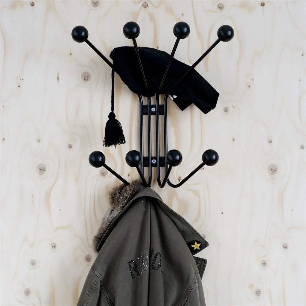 Patère Bill S, noir Maze