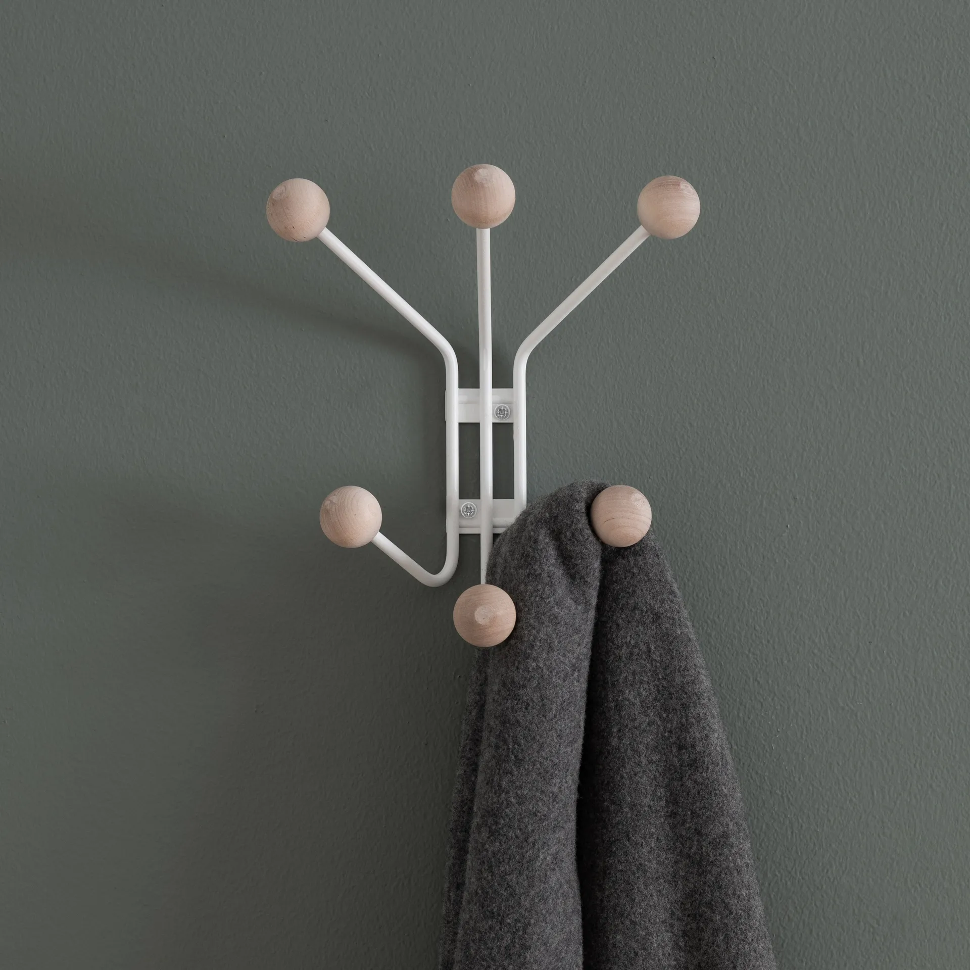 Patère Bill XS, blanc Maze