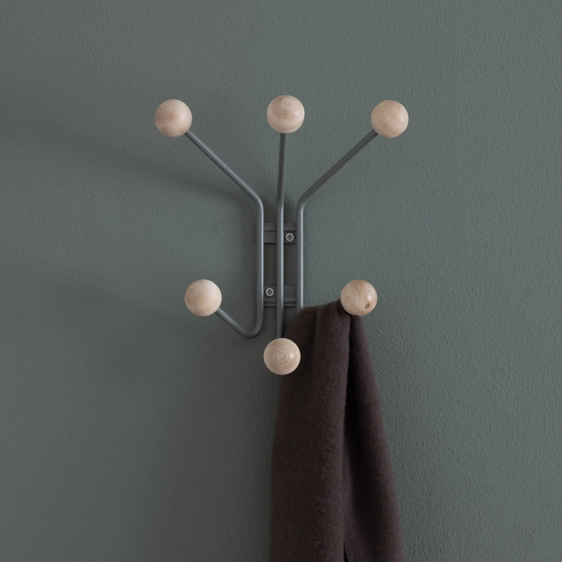 Patère Bill XS, gris Maze