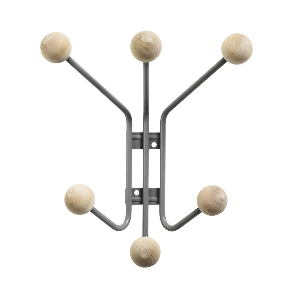 Patère Bill XS, gris Maze