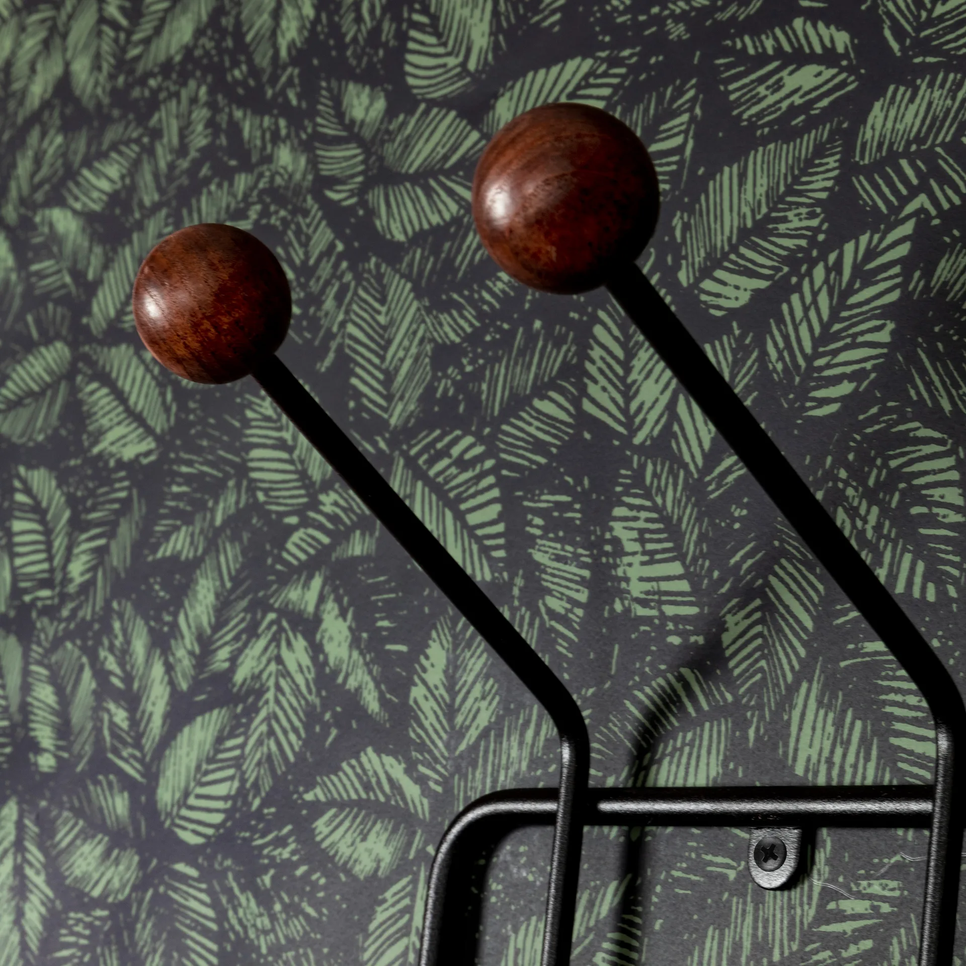 Patère Bill XS, Noir-marron foncé Maze