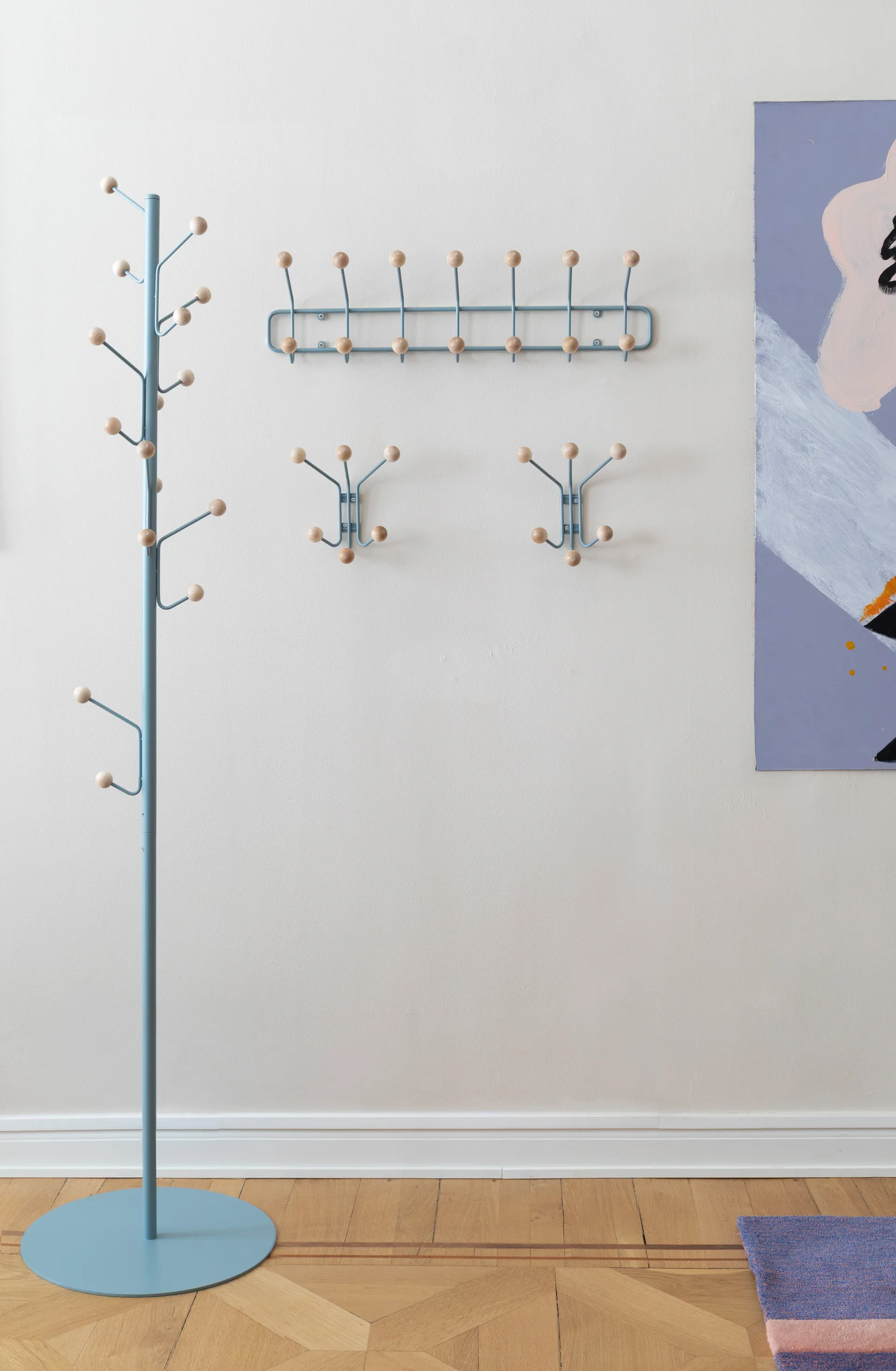 Patère Bill XS, Pigeon blue Maze