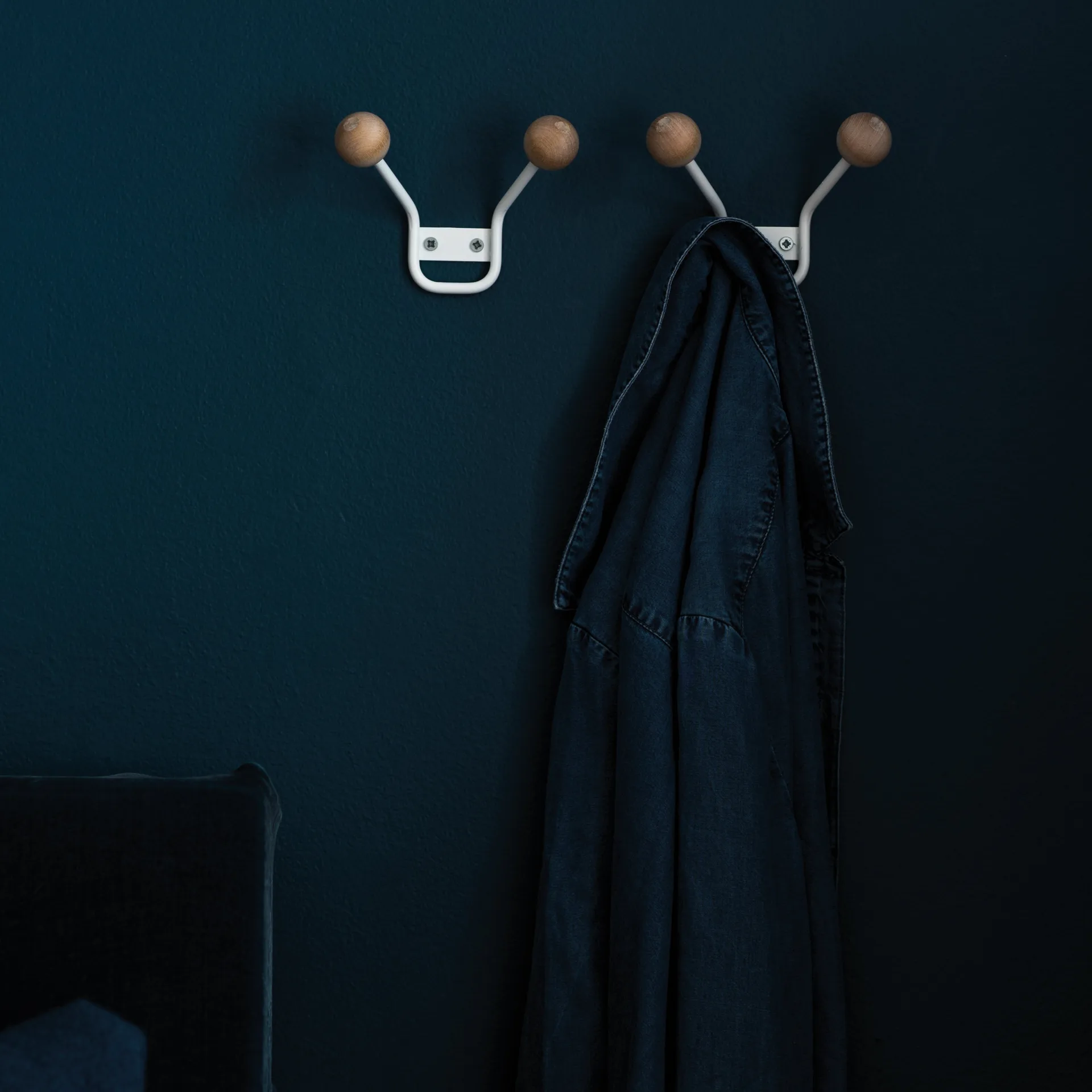 Patère Bill XXS, blanc Maze