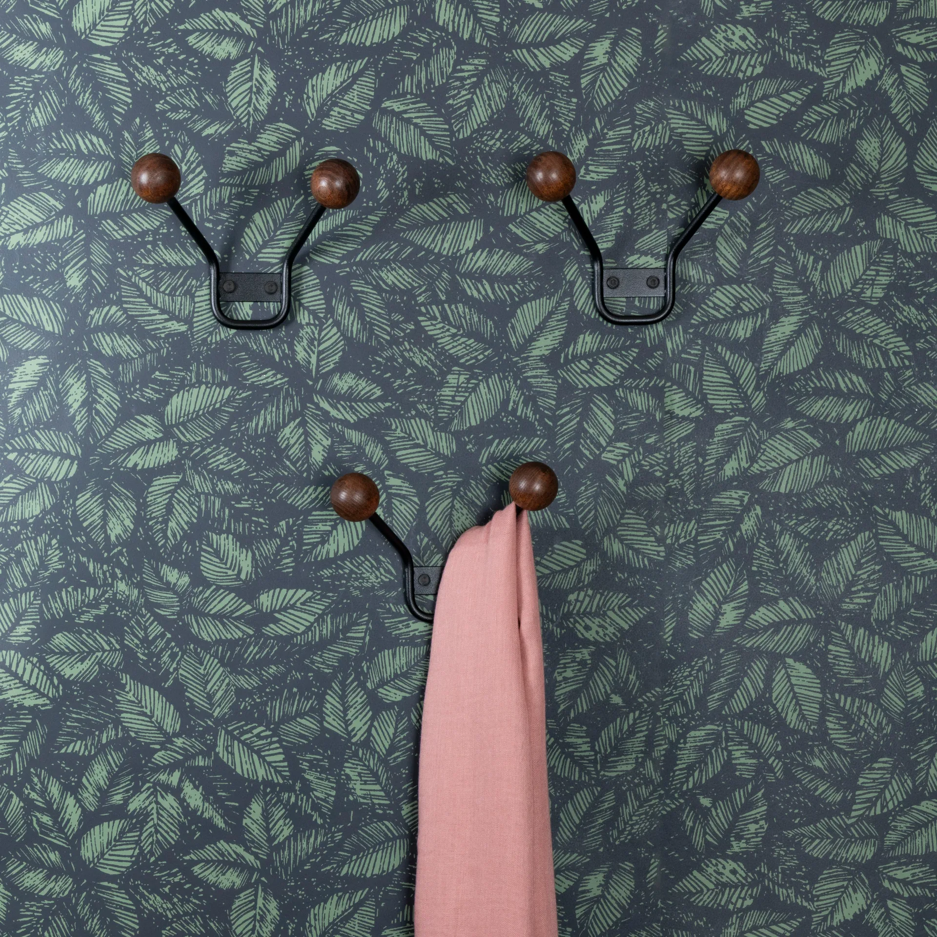 Patère Bill XXS, Noir-marron foncé Maze