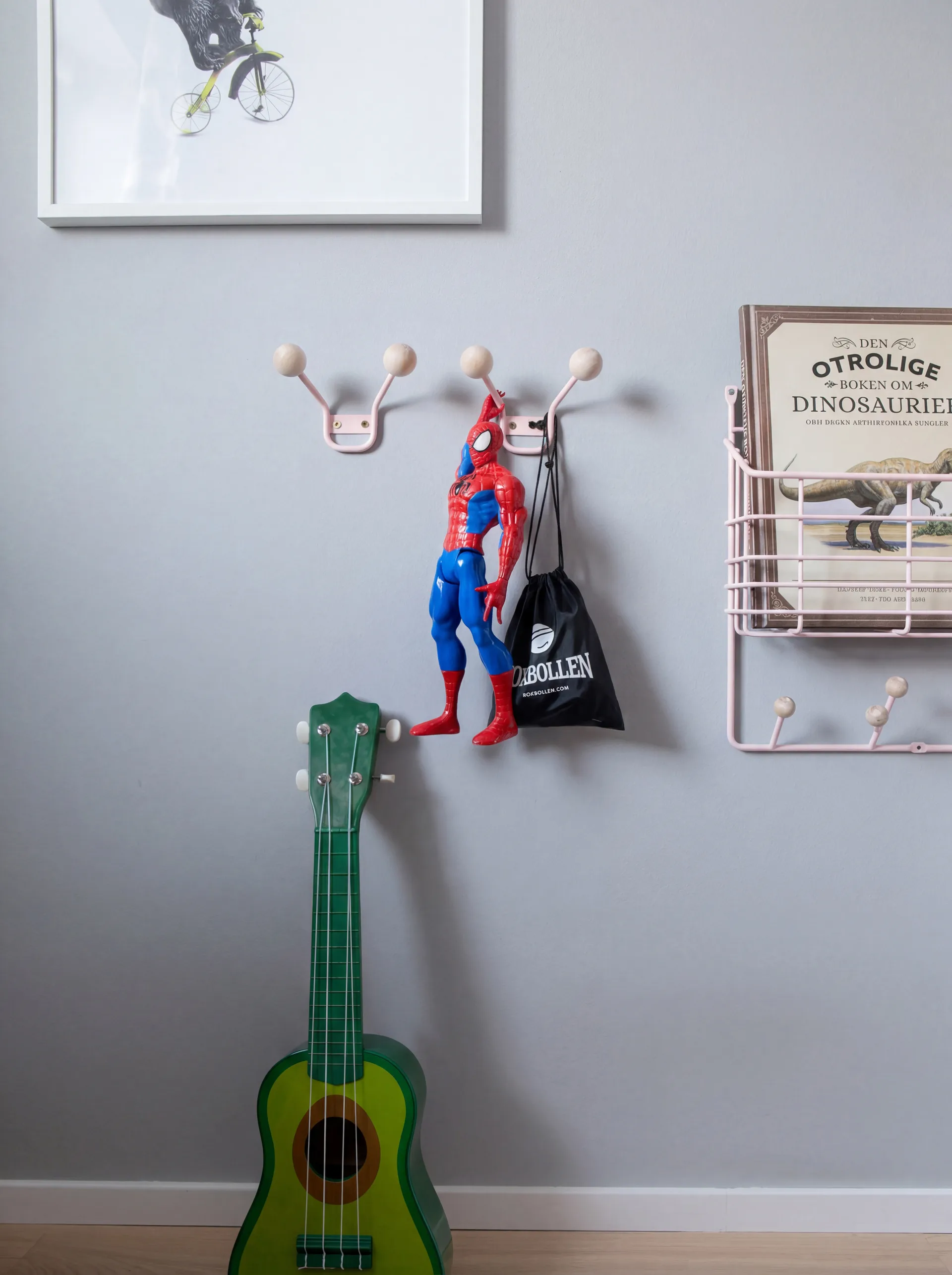 Patère Bill XXS, Rose pâle Maze