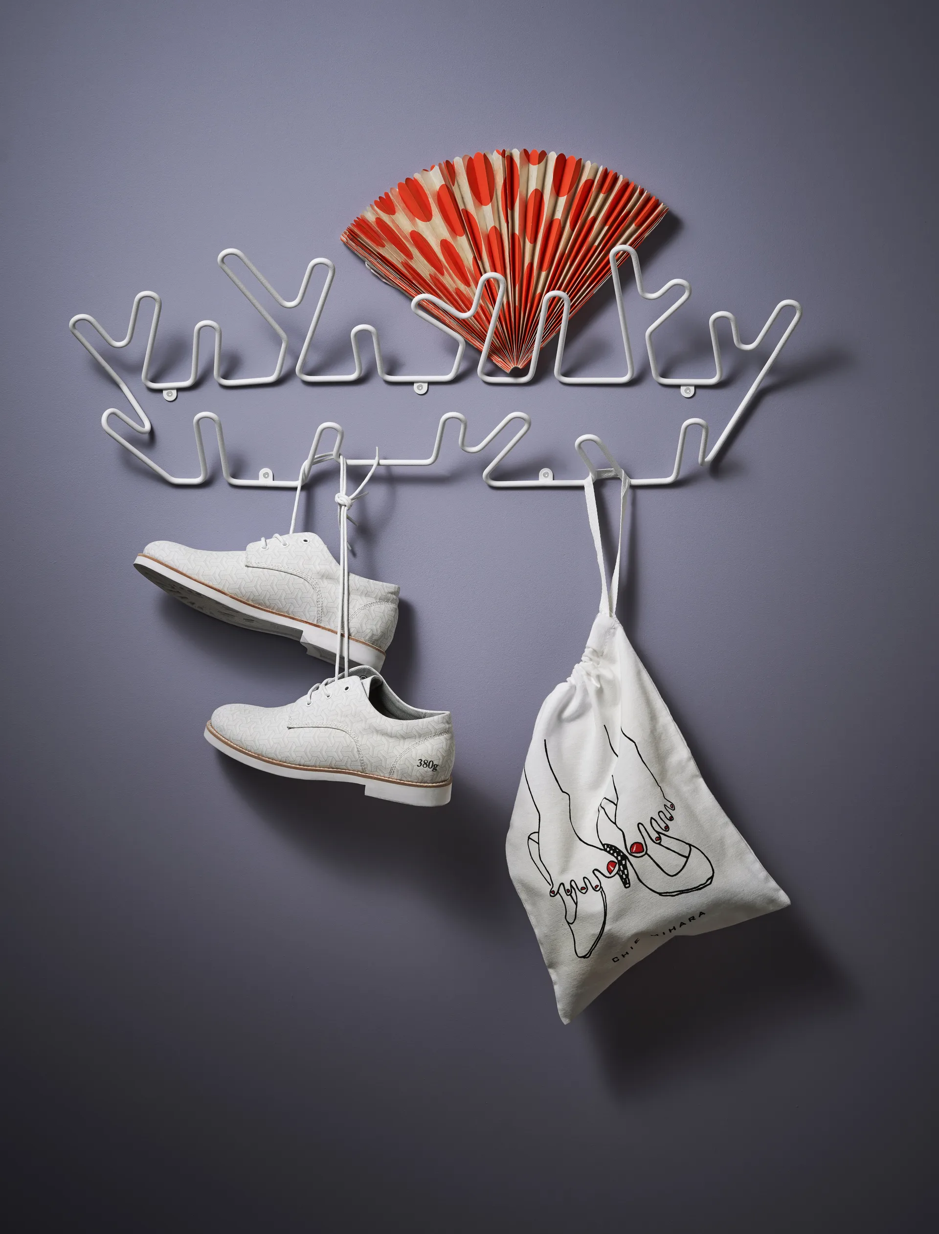 Patère Crown L, White Maze