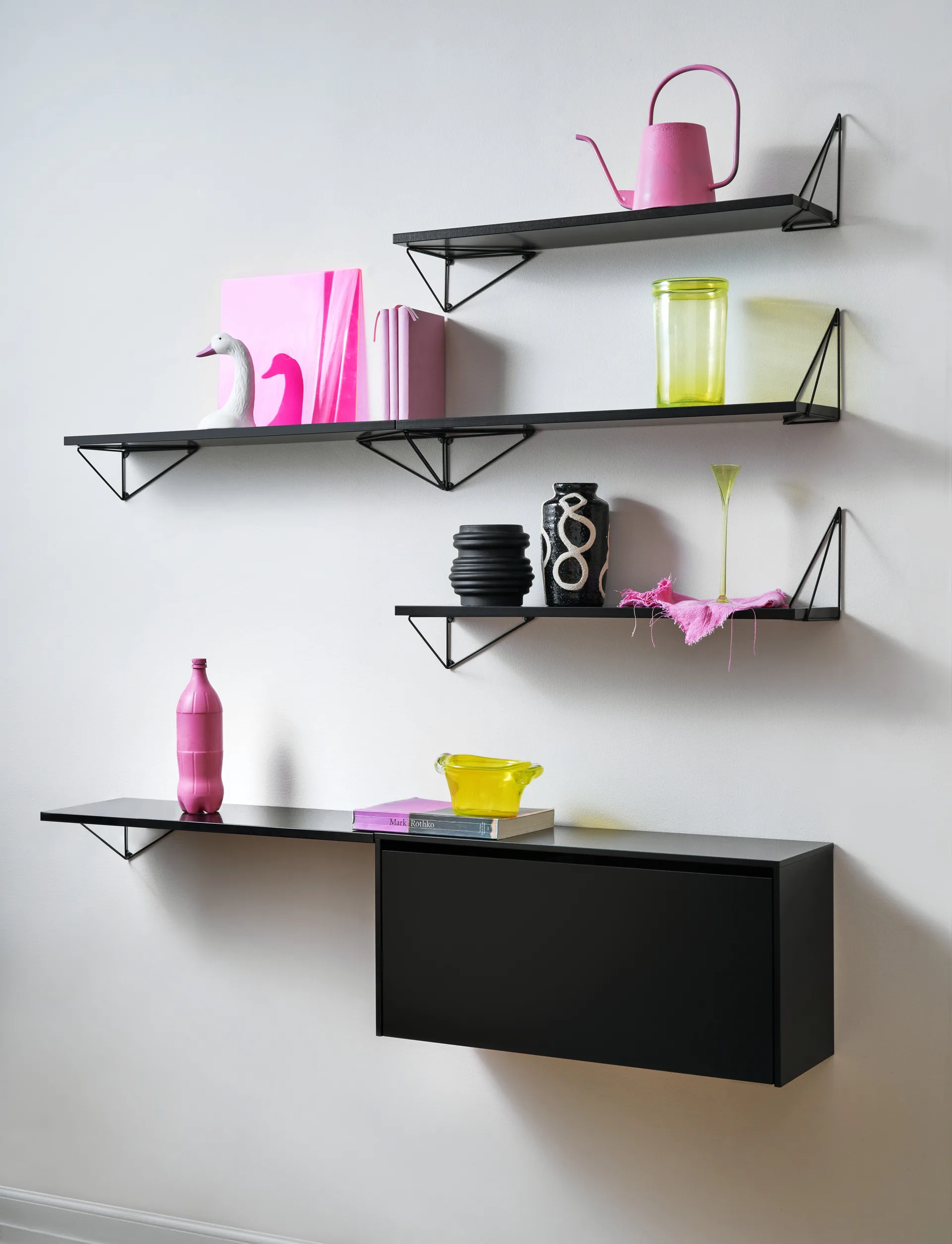 Placard mural Pythagoras Cabinet 38x80 cm, Black Maze