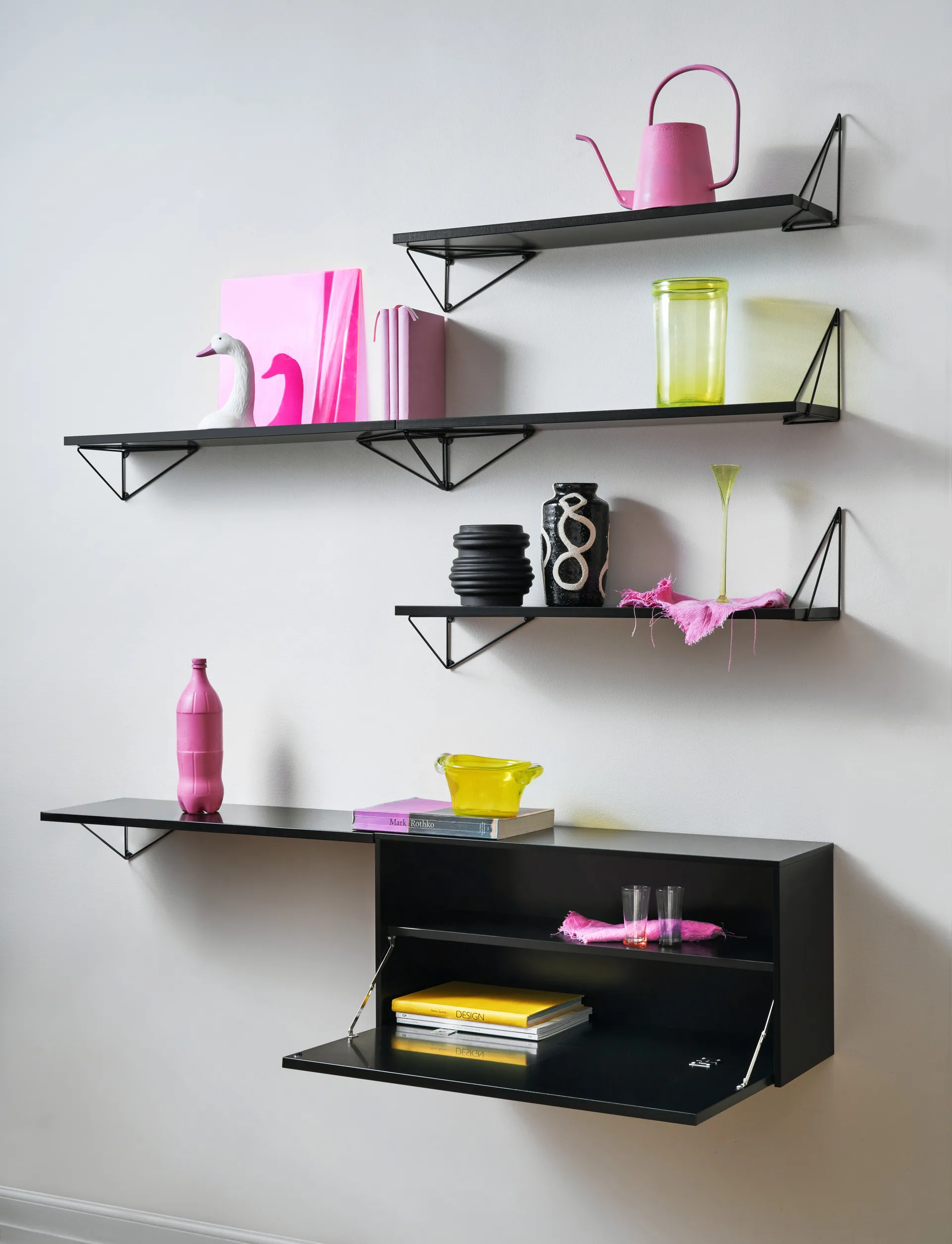 Placard mural Pythagoras Cabinet 38x80 cm, Black Maze