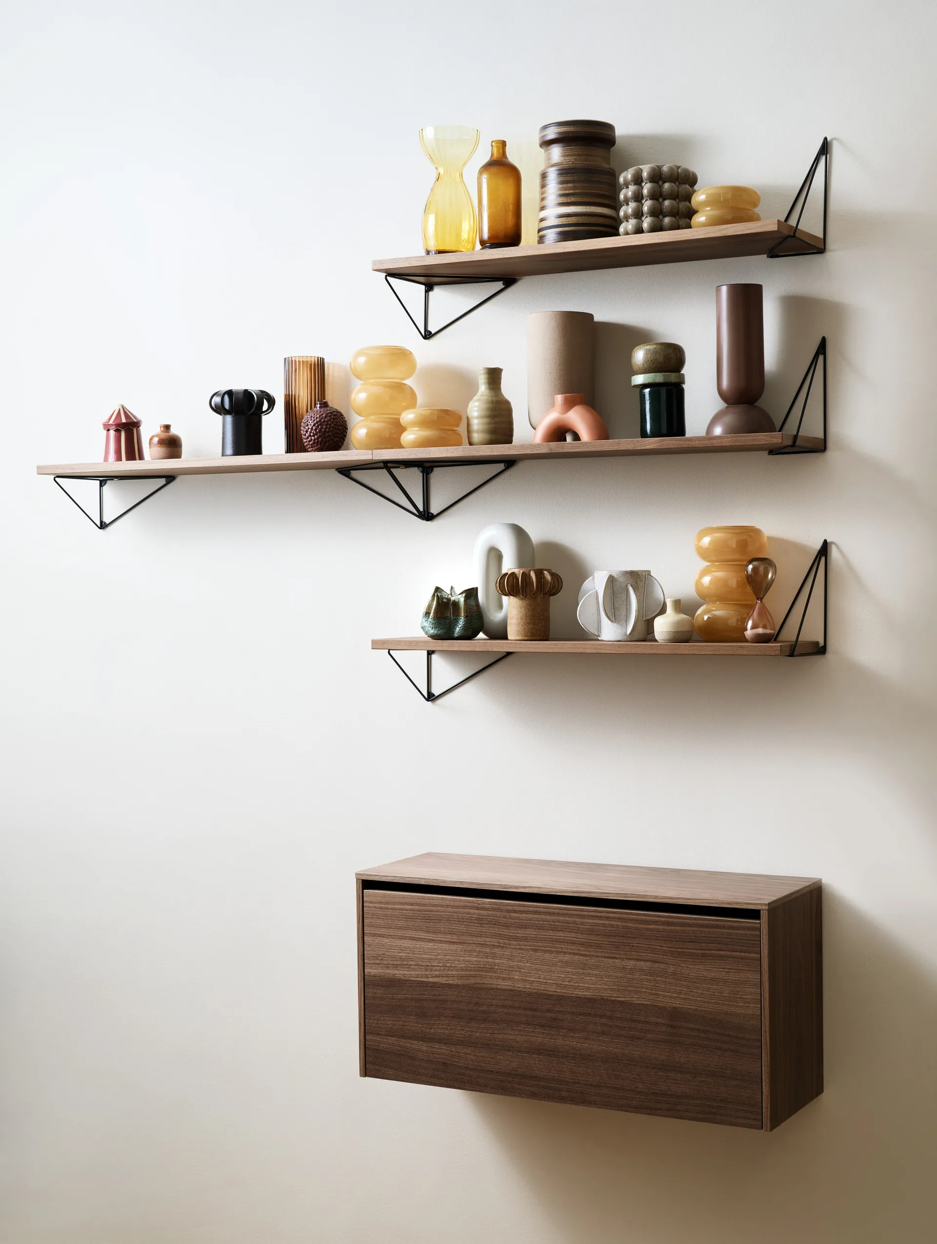 Placard mural Pythagoras Cabinet 38x80 cm, Walnut Maze