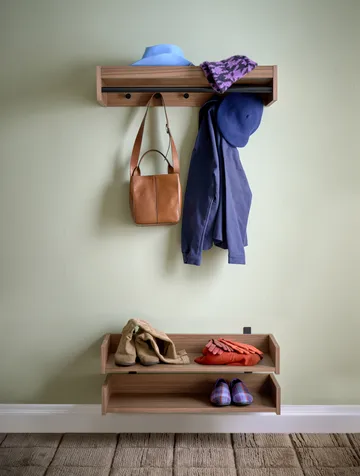 Porte-chapeaux Gentle - Noyer, 78x15x32 cm - Maze