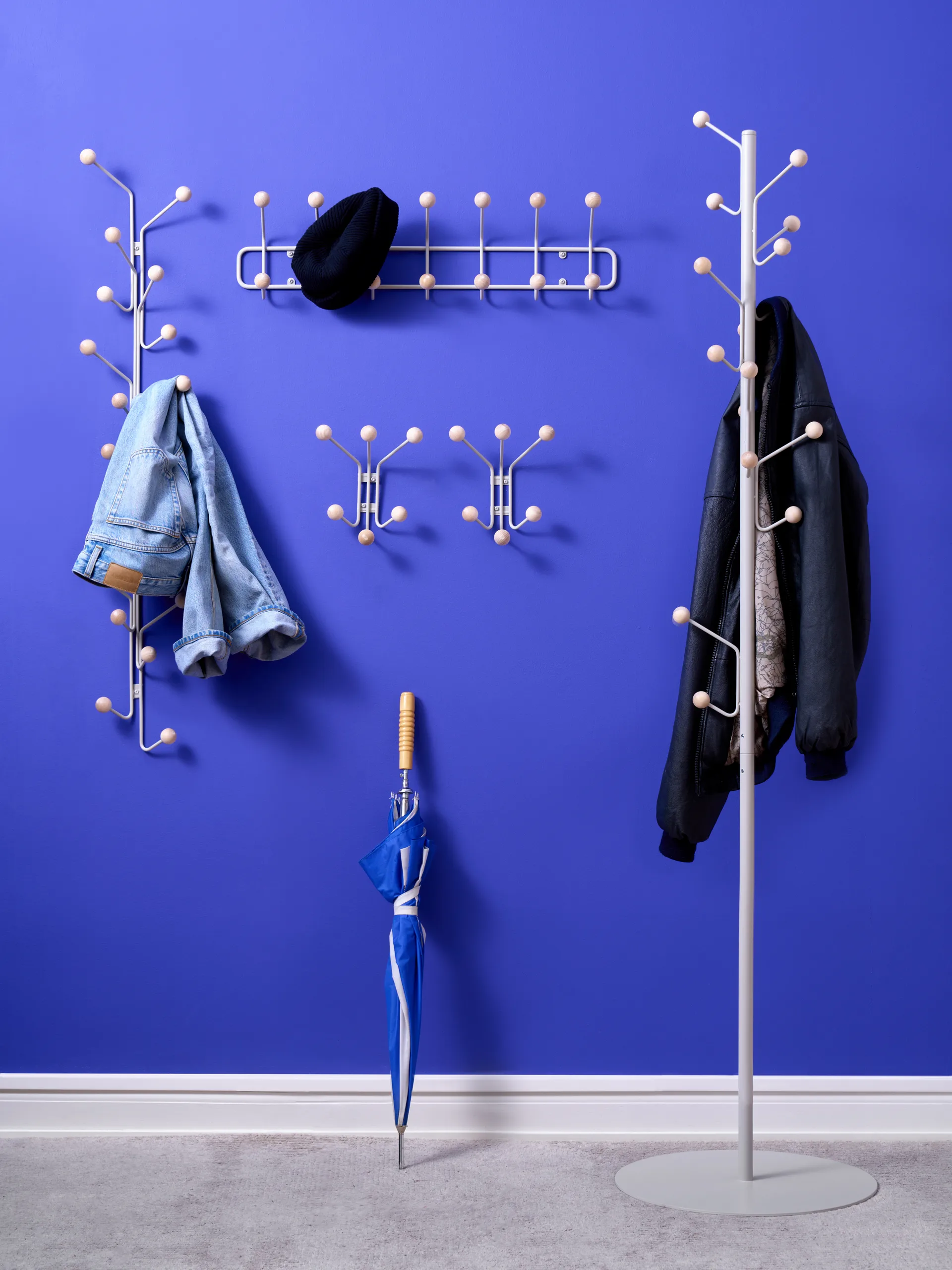 Porte-manteau Bill Floor, Greige Maze