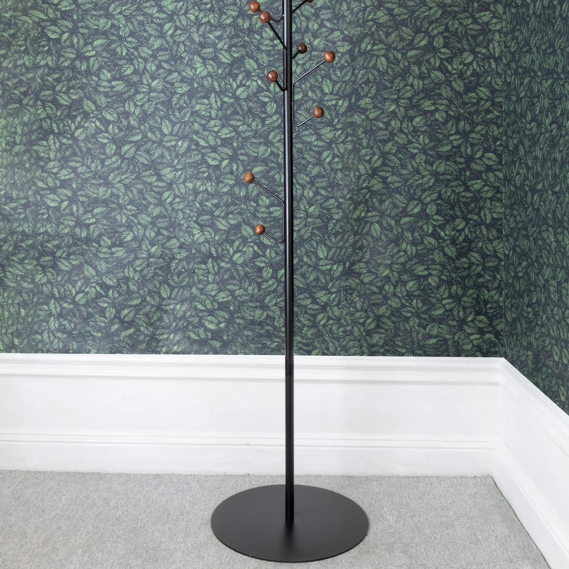 Porte-manteau Bill Floor, Marron foncé-noir Maze