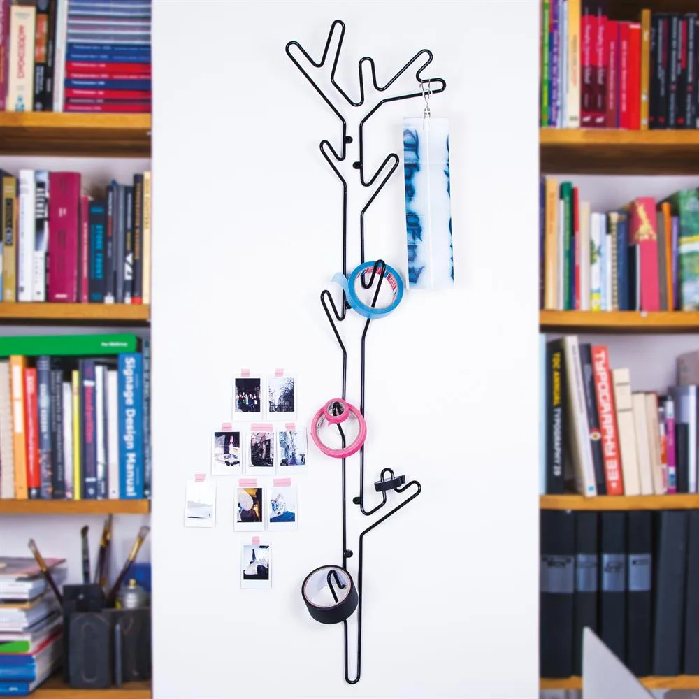 Porte-manteaux mural Branch, noir Maze