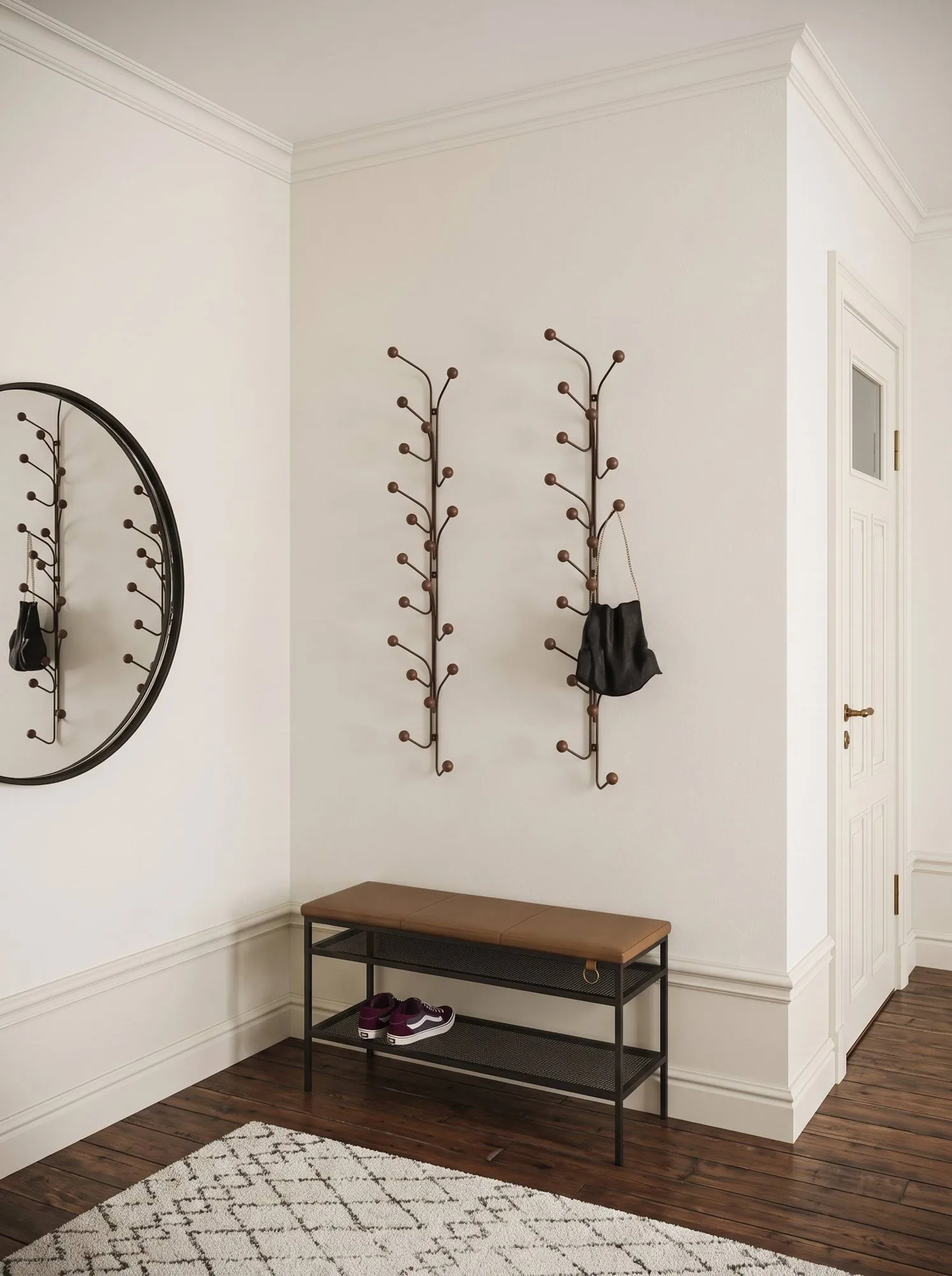 Porte vêtements Bill Vertical, Dark mocha Maze