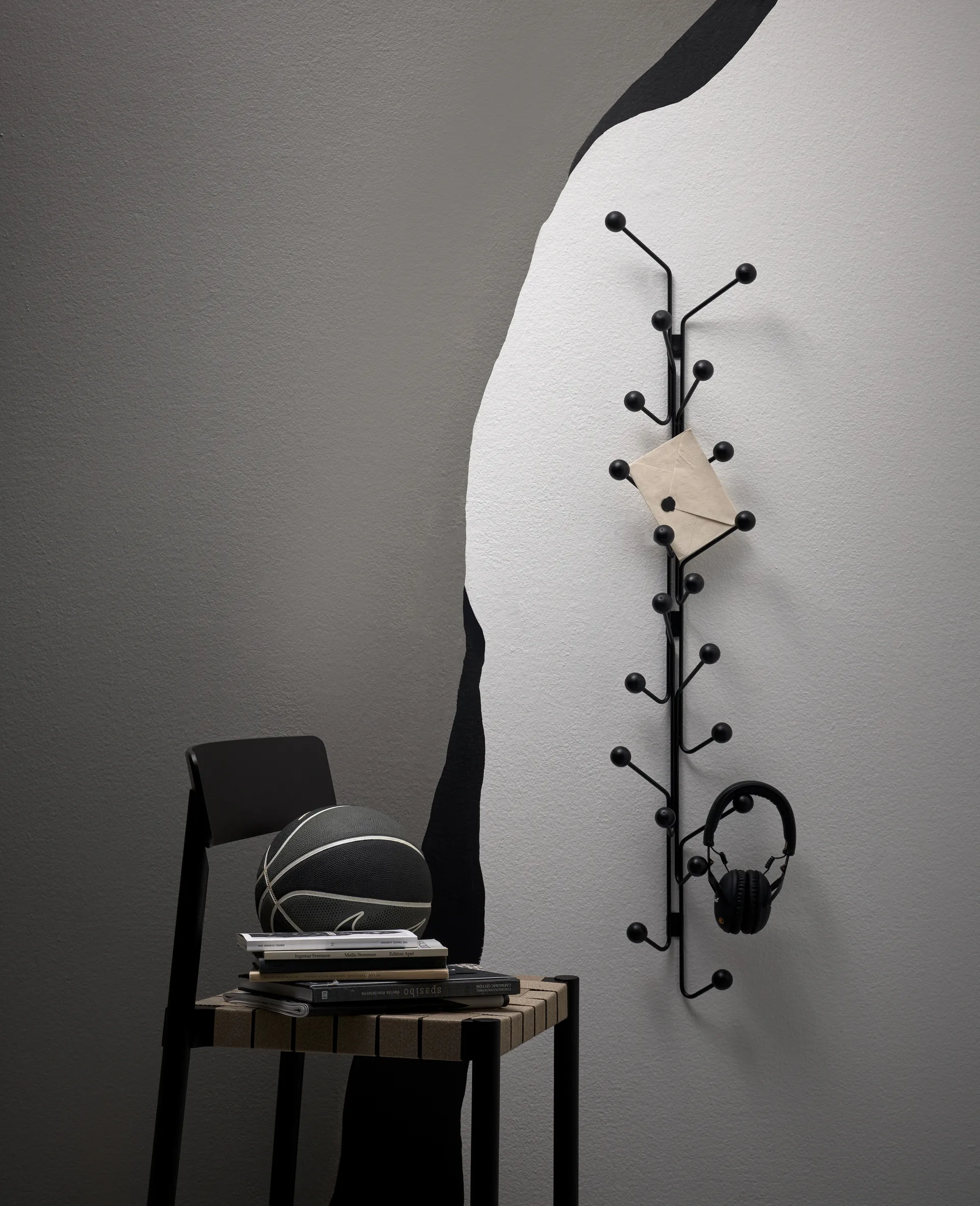 Porte vêtements Bill Vertical, Noir Maze