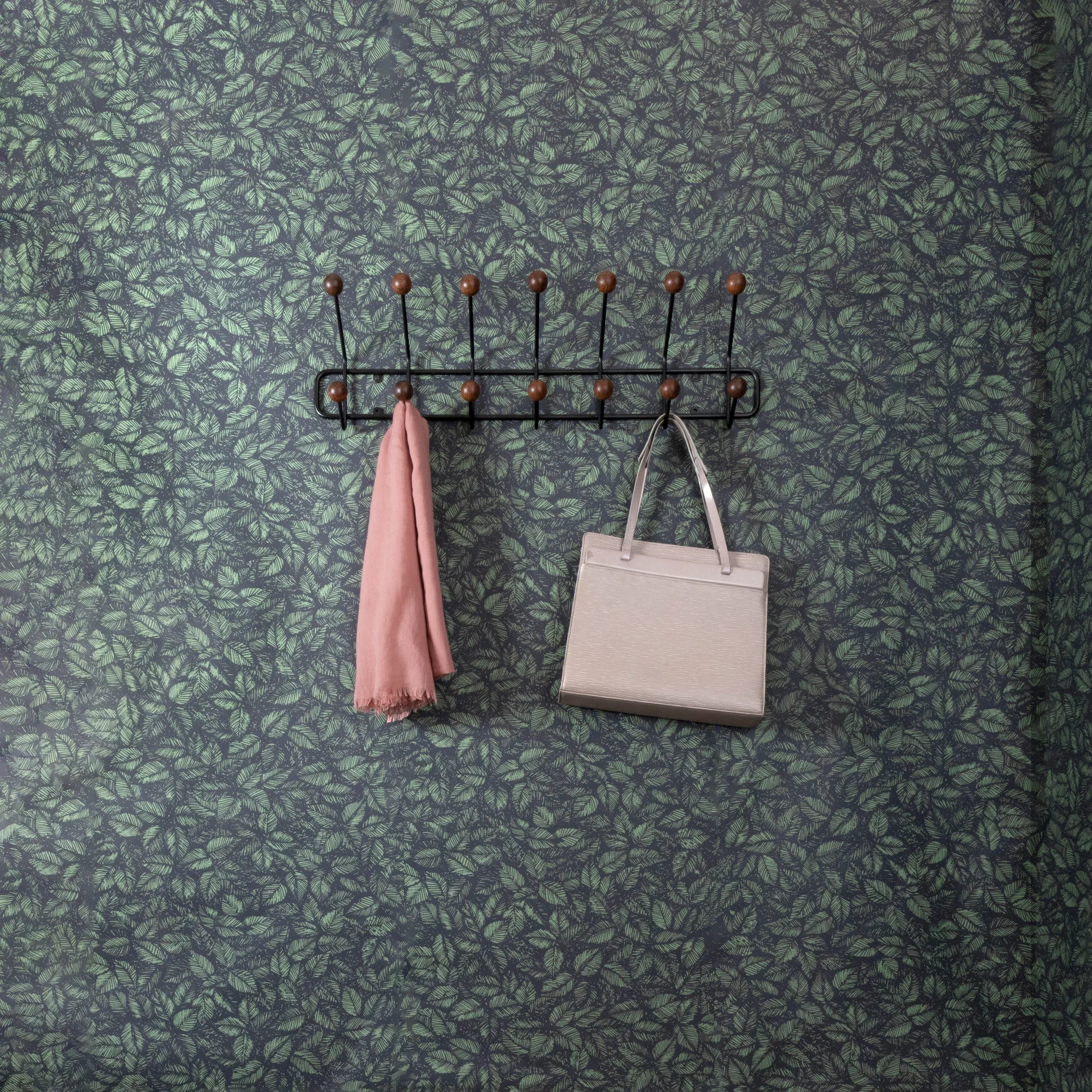 Support à vêtements Bill Horizontal S, Noir-marron foncé Maze