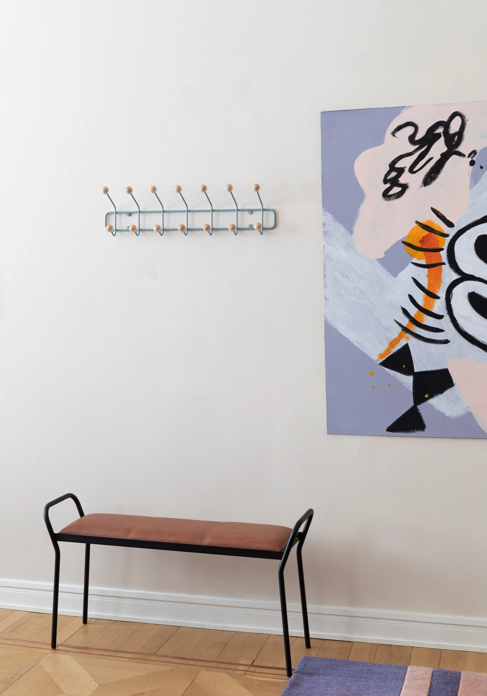 Support à vêtements Bill Horizontal S, Pigeon blue Maze