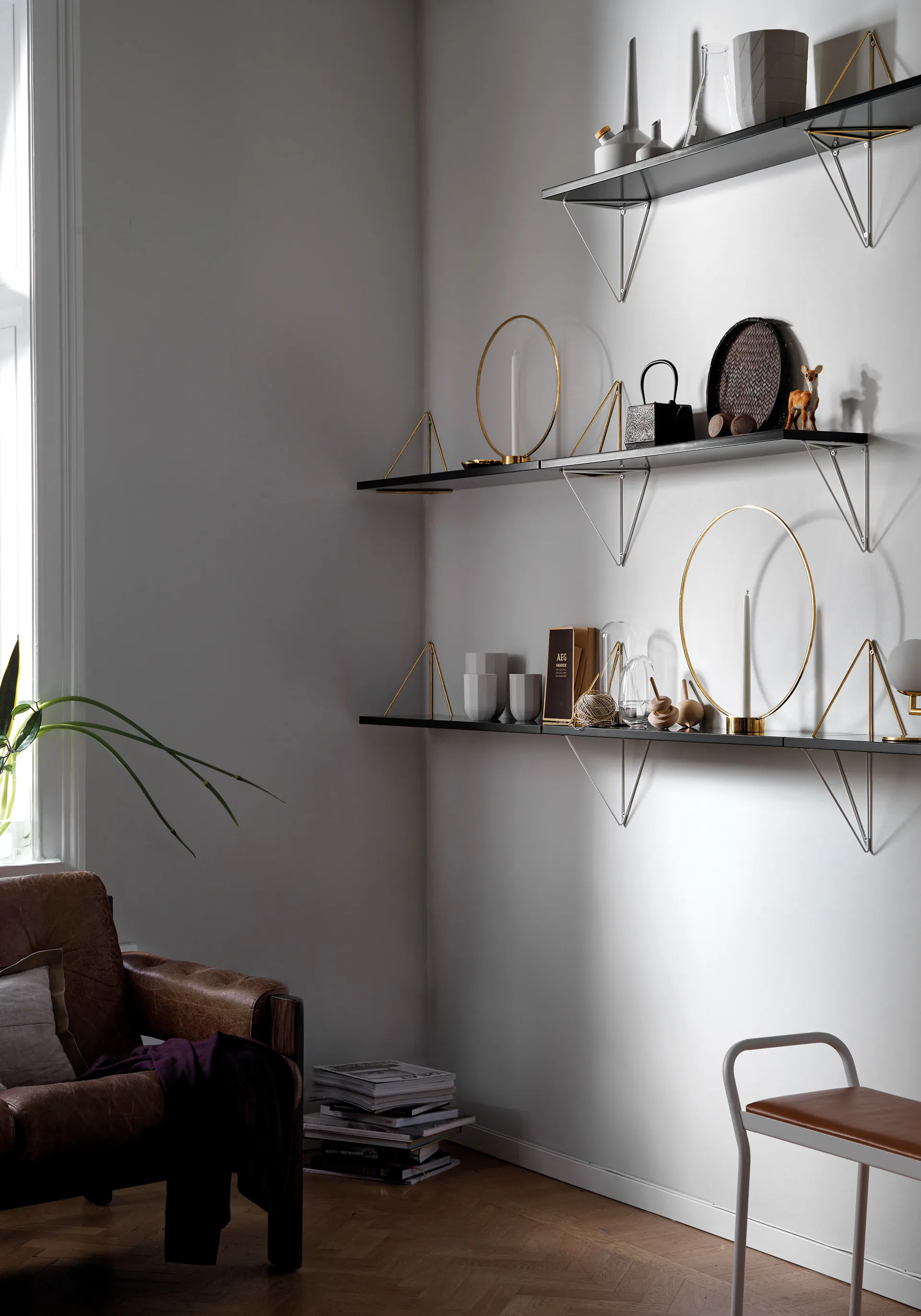 Support Pythagoras, lot de 2, blanc Maze