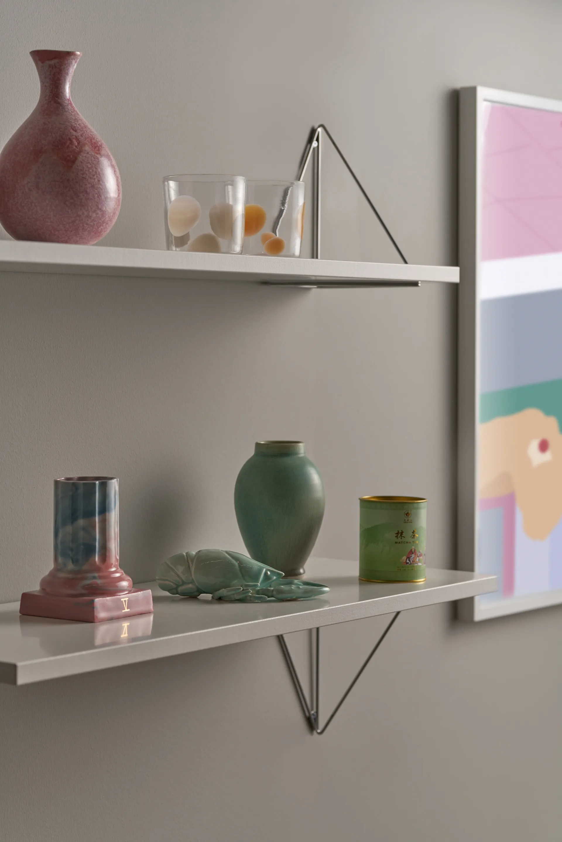 Support Pythagoras, lot de 2, chrome Maze