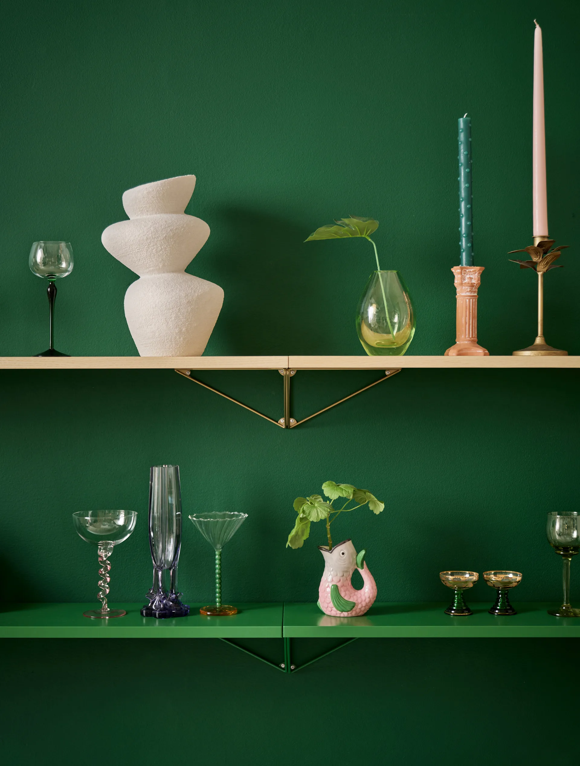 Support Pythagoras, lot de 2, Fern green Maze